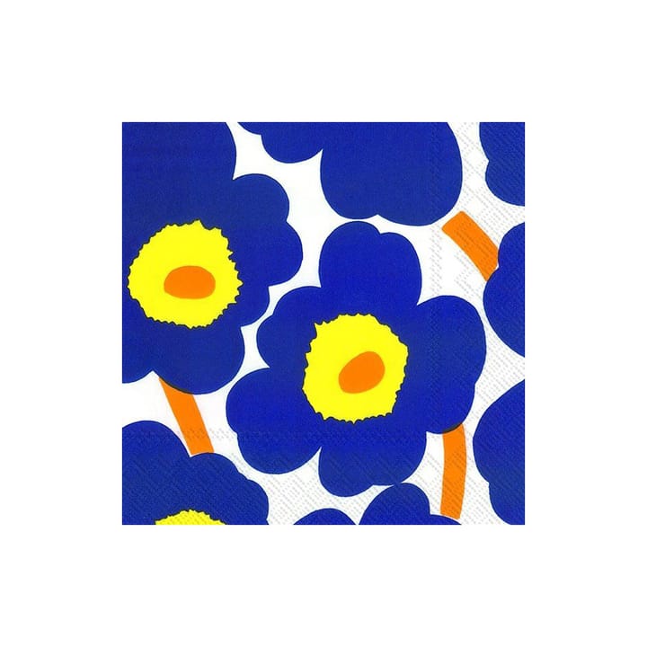 Servilletas Unniko 33x33 cm, 20-pack - azul-amarillo - Marimekko