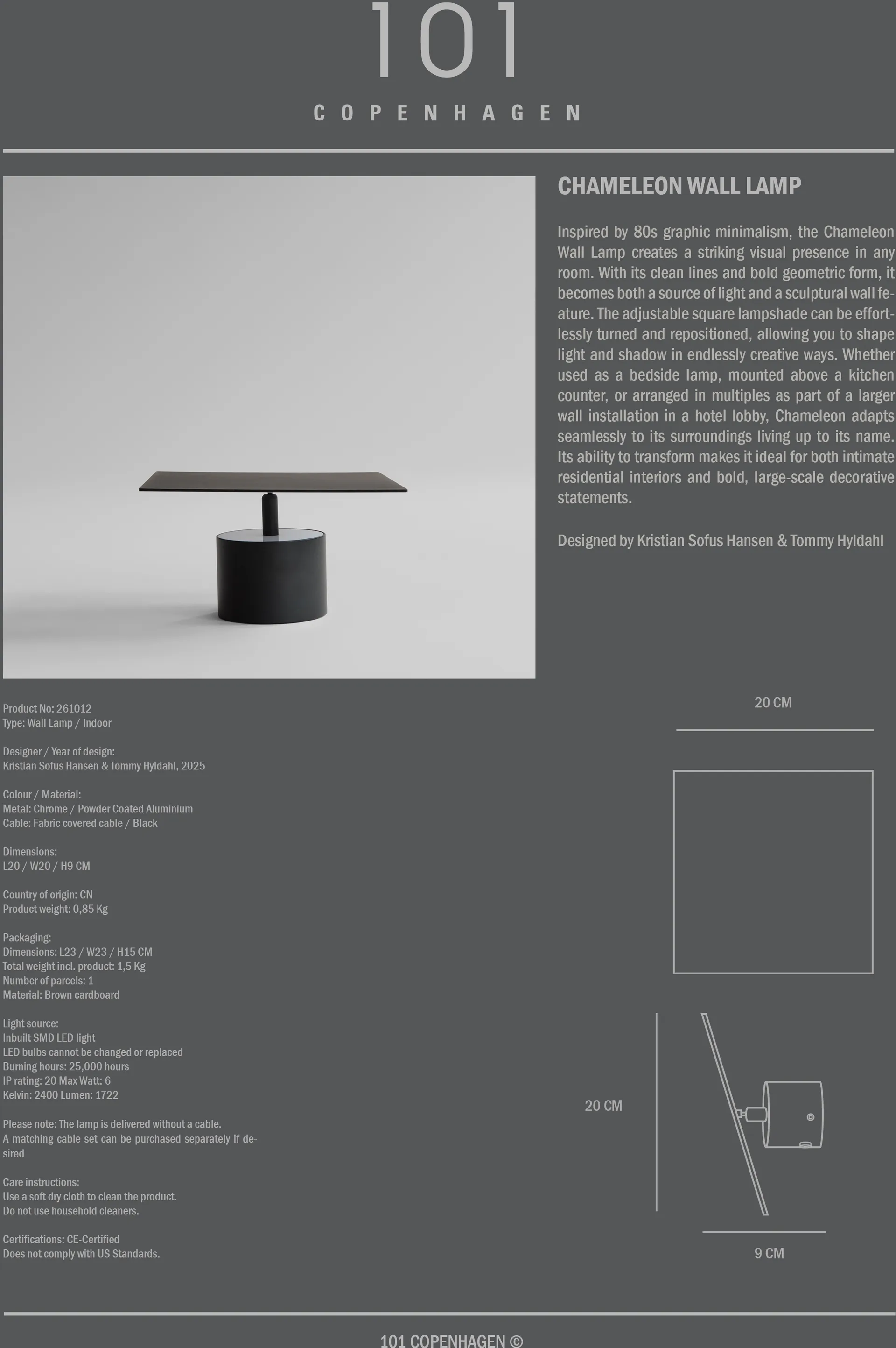 Aplique Chameleon, Burned Black 101 Copenhagen