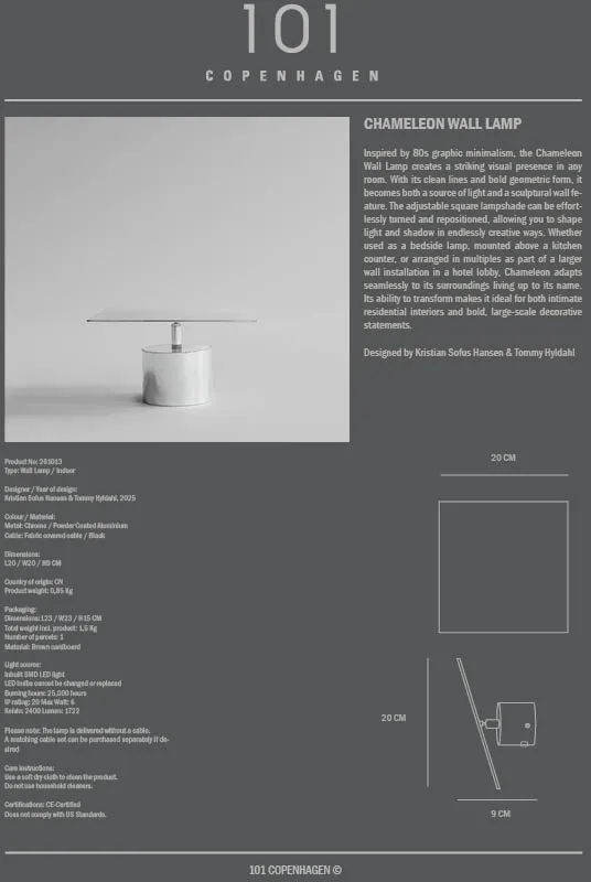 Aplique Chameleon, Chrome 101 Copenhagen