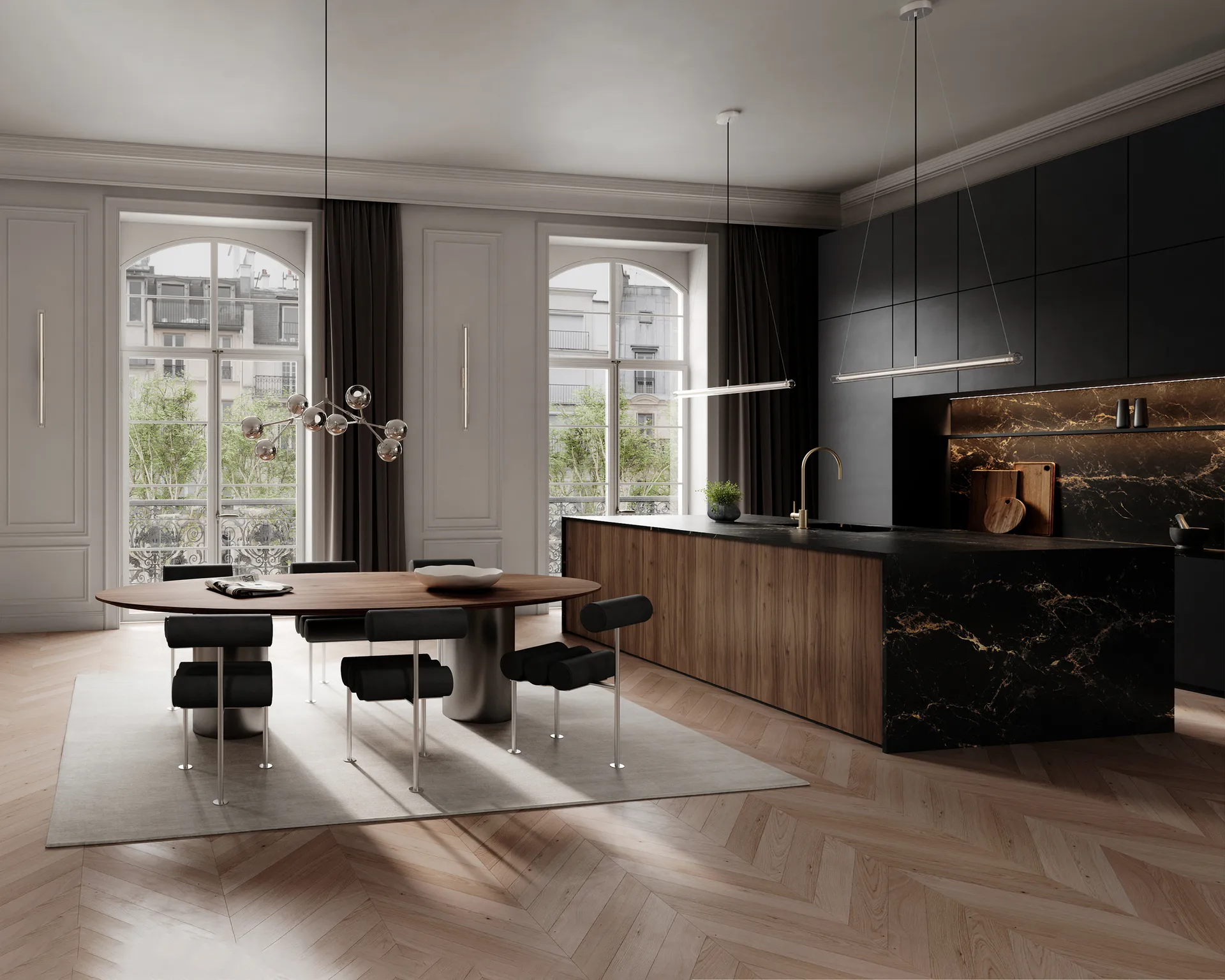 Aplique de pared Frame big, Cromado 101 Copenhagen