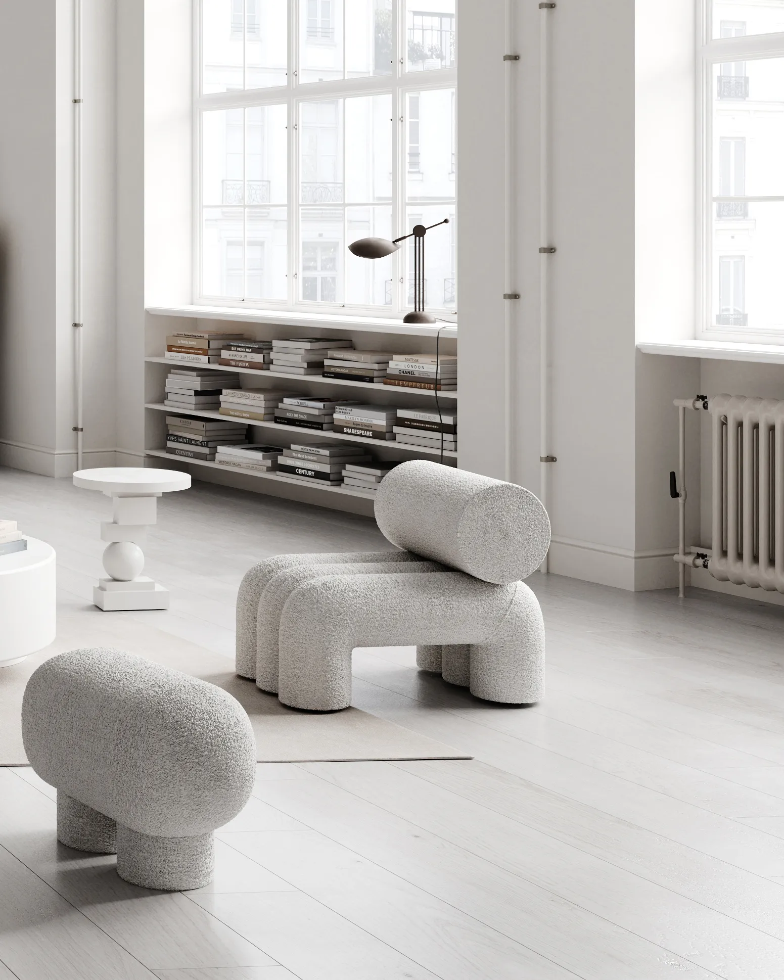 Banco Big Foot petit, Nubuck 101 Copenhagen