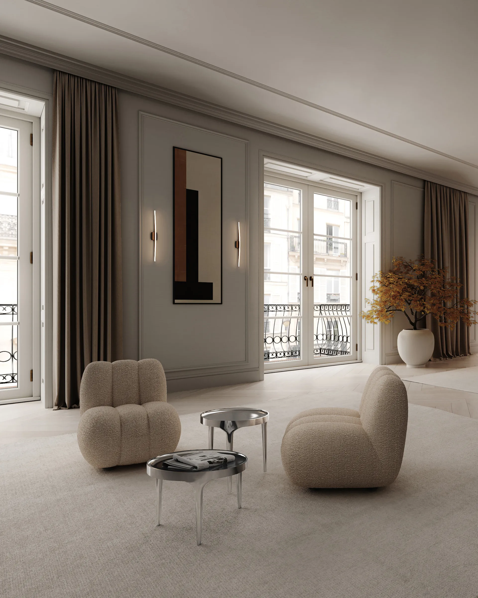 Butaca de jardín Toe bouclé, Arena ahumada 101 Copenhagen