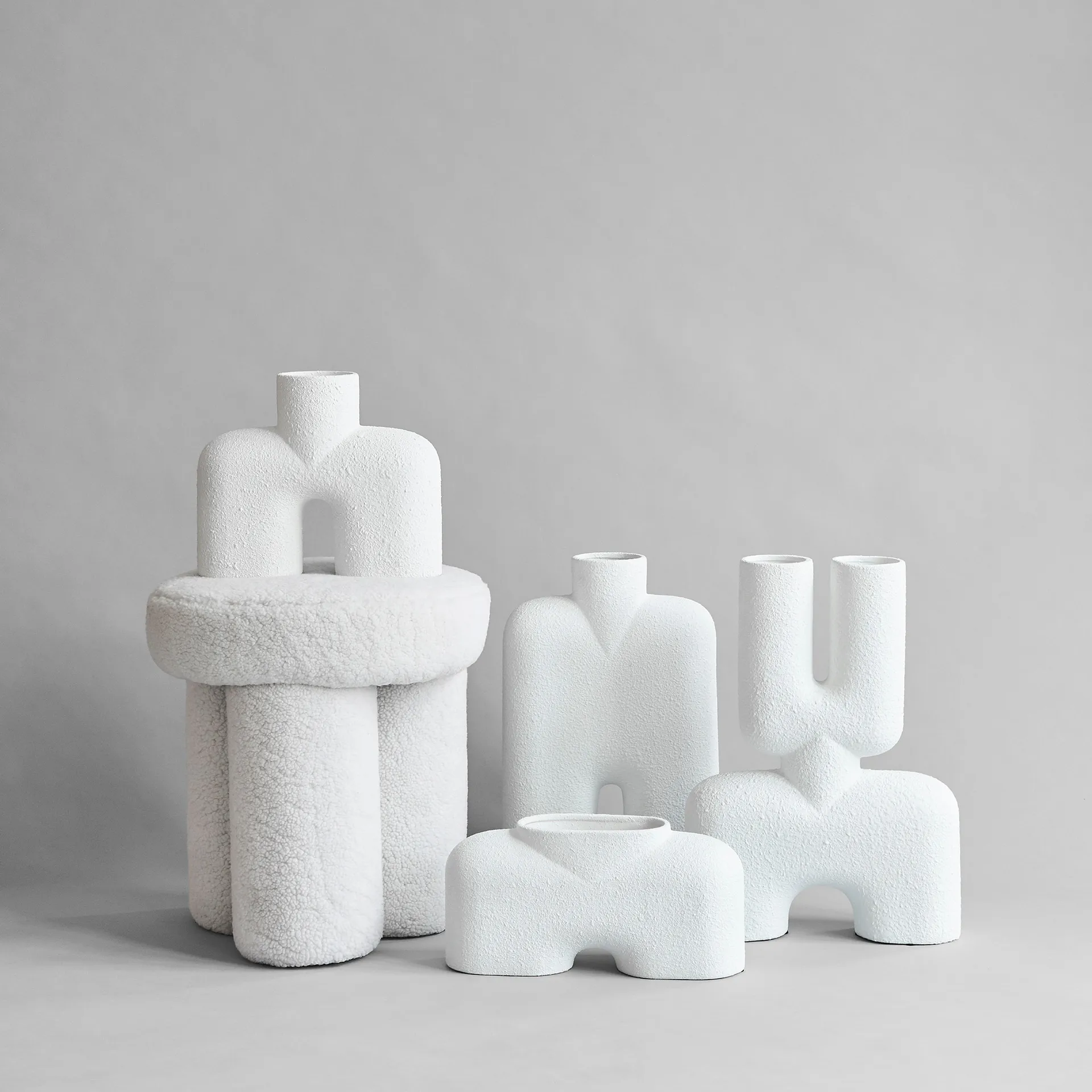 Jarrón Cobra Double Medio 34x47 cm, Bubble White 101 Copenhagen