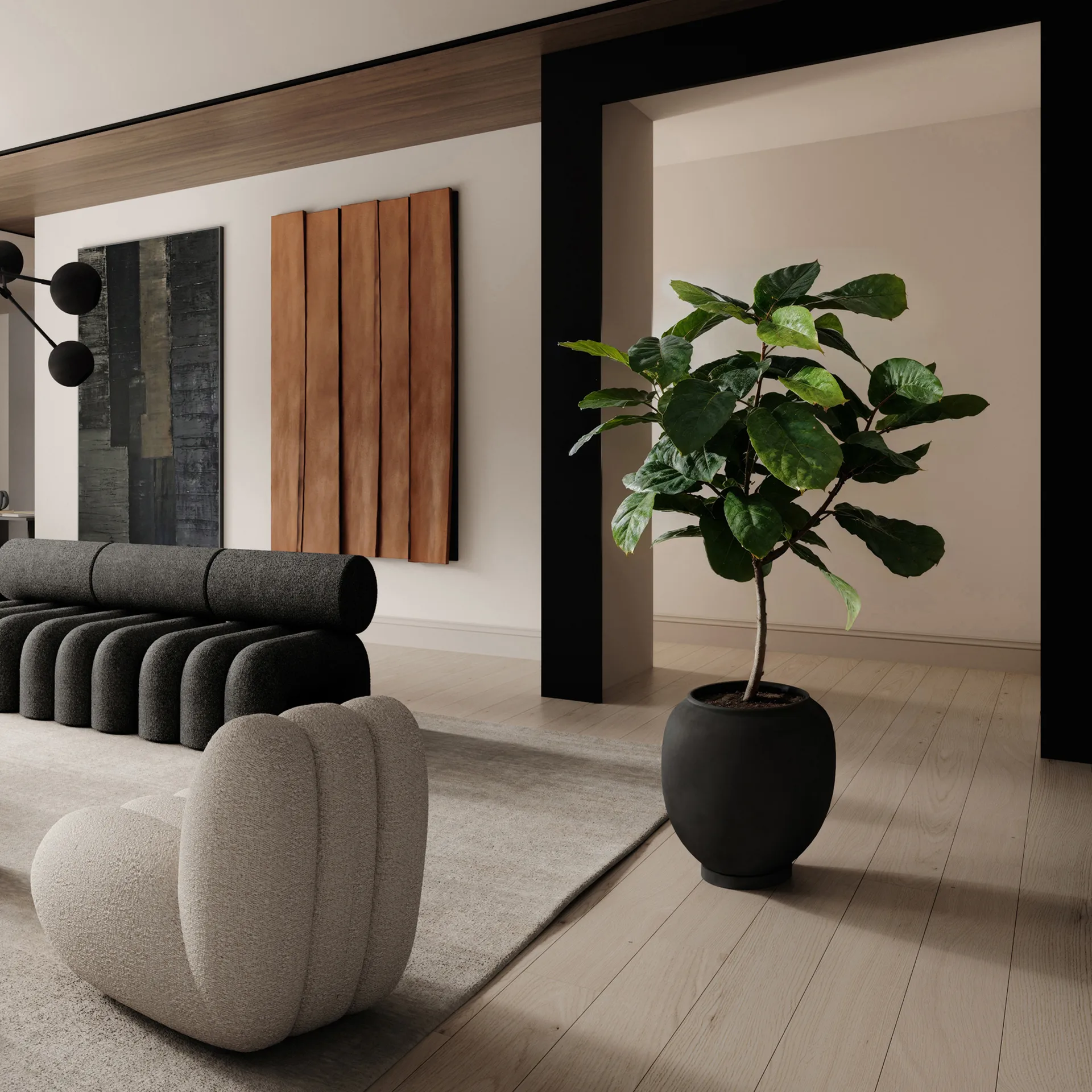 Jarrón grande Sunao 55 cm, Black 101 Copenhagen