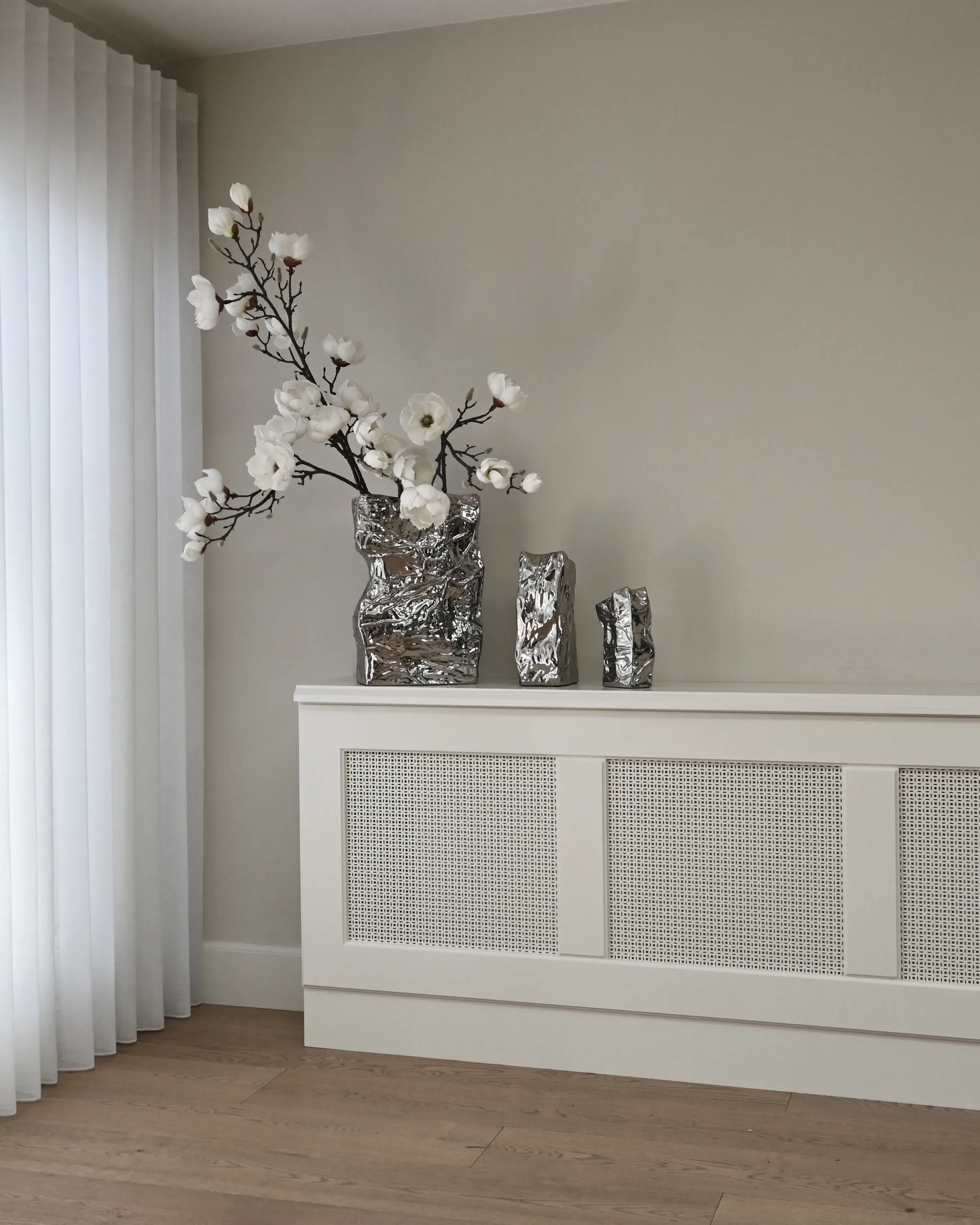 Jarrón Kami mini 25x13 cm, Chrome 101 Copenhagen