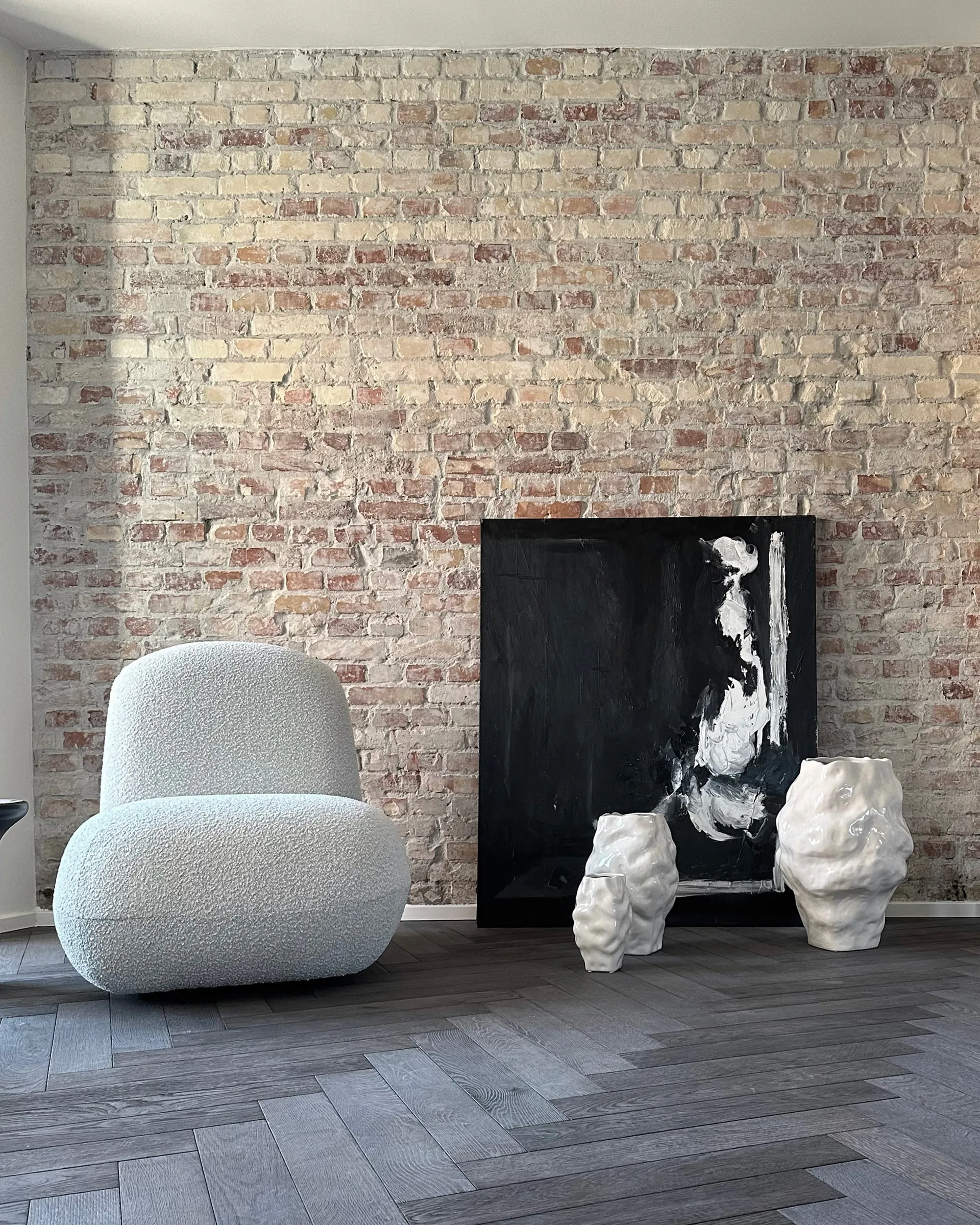 Jarrón Katachi medio, High glaze birch 101 Copenhagen