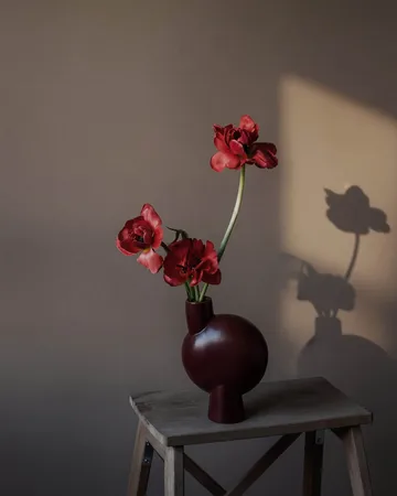 Jarrón Medio Sphere Bubl - Maroon - 101 Copenhagen