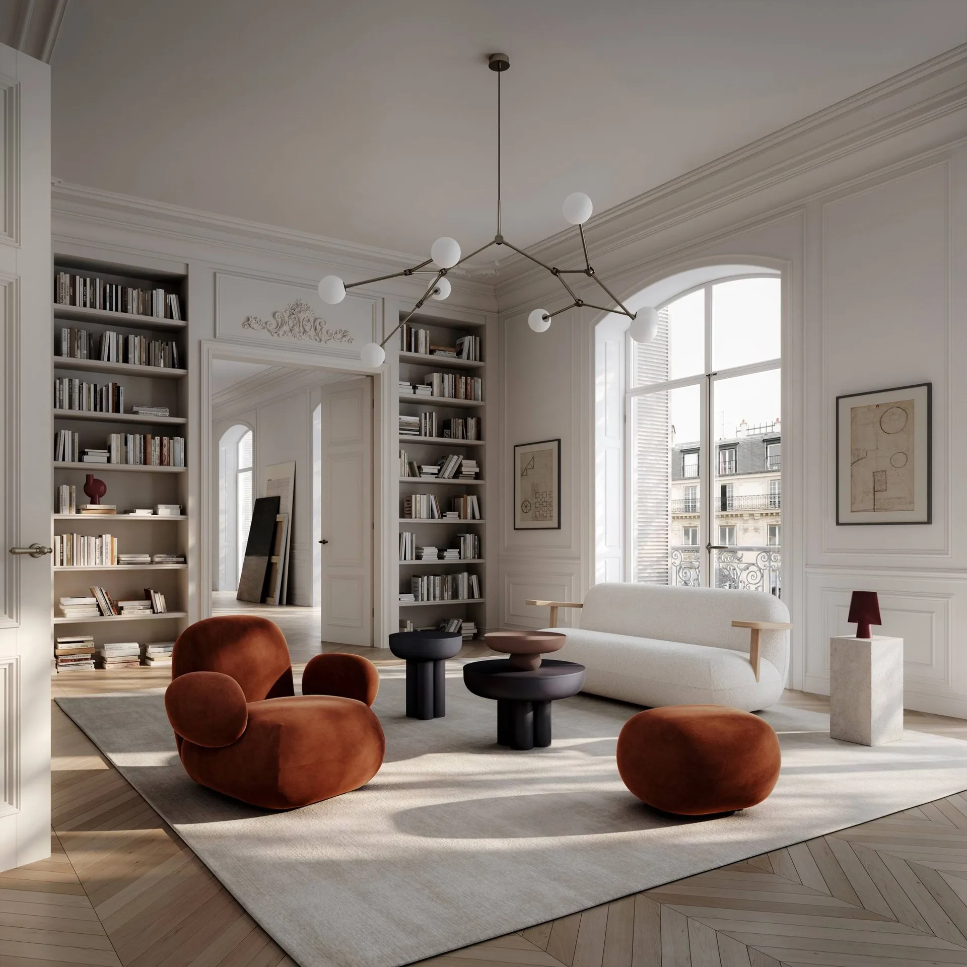 Jarrón Medio Sphere Bubl, Maroon 101 Copenhagen