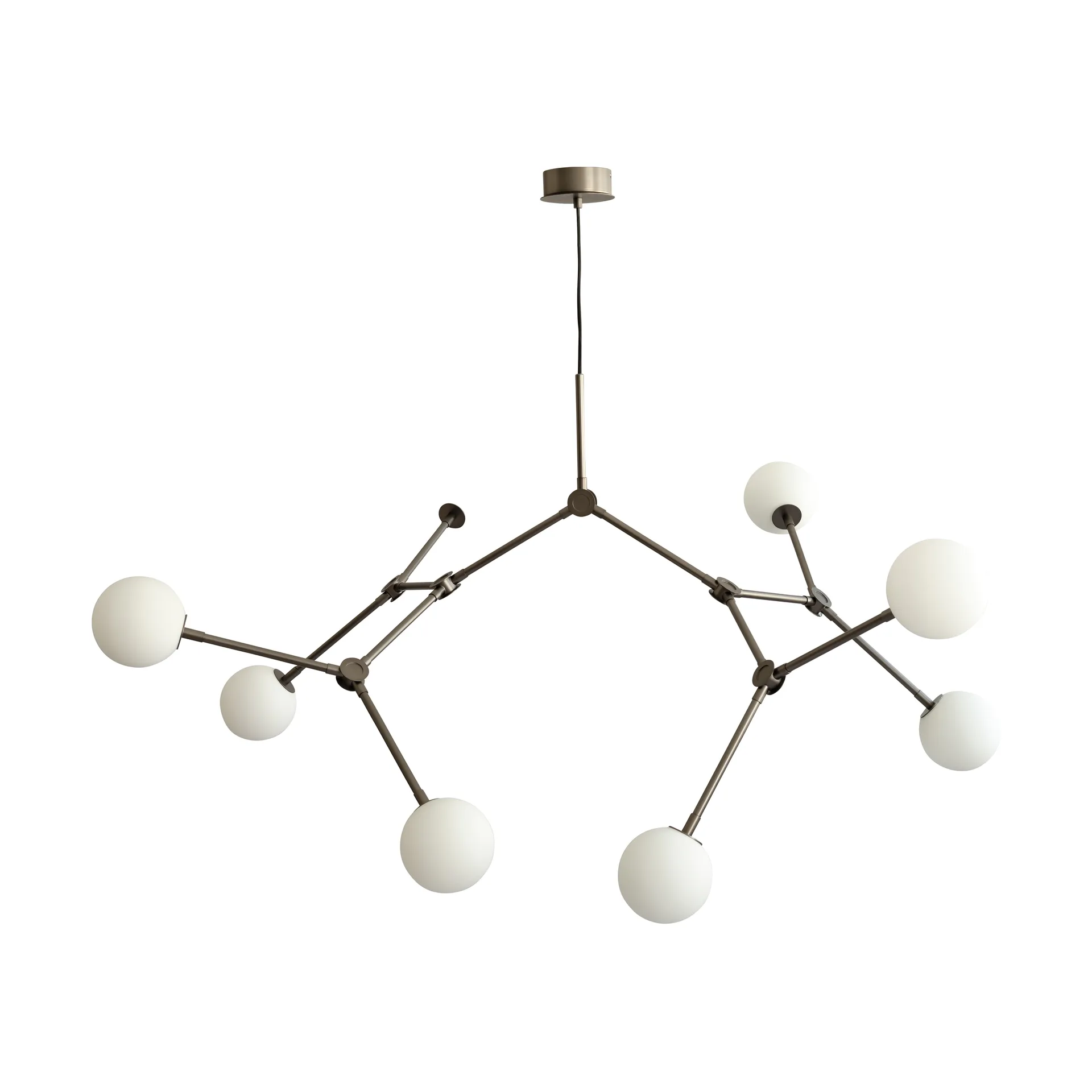 Lámpara de araña Drop Chandelier Bulp grande, Grey 101 Copenhagen