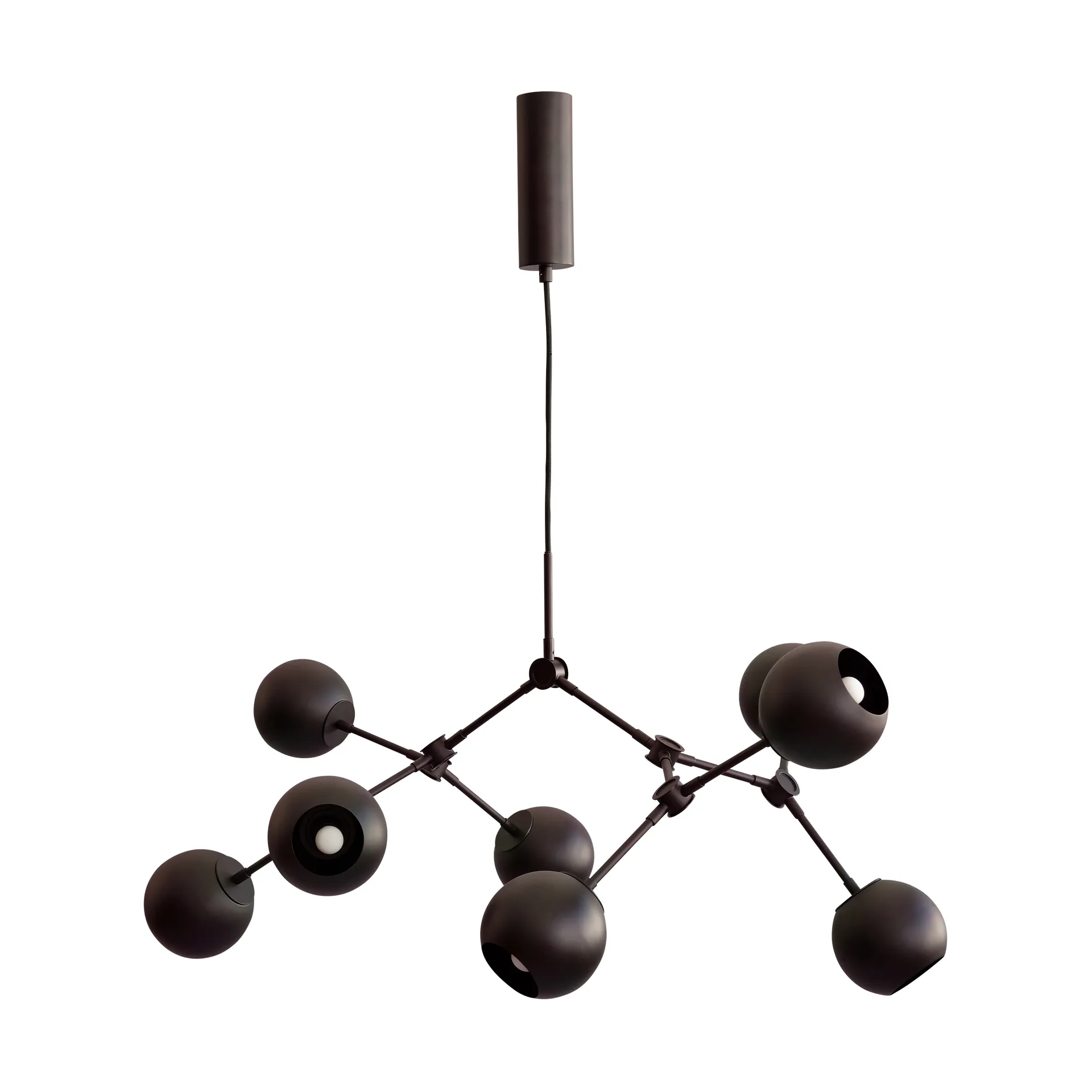 Lámpara de araña Drop Chandelier Globe mini, Burned black 101 Copenhagen