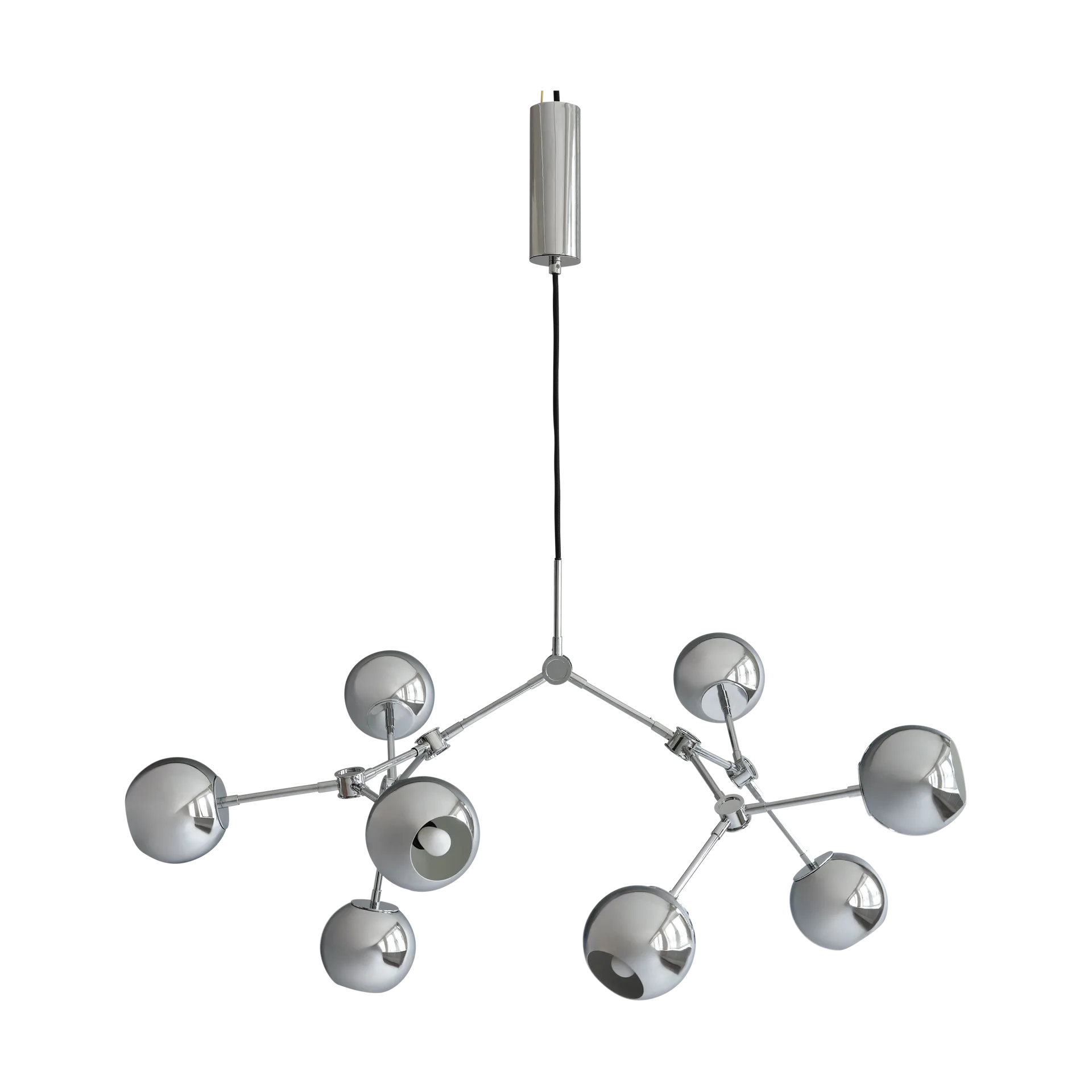 Lámpara de araña Drop Chandelier Globe mini, Chrome 101 Copenhagen