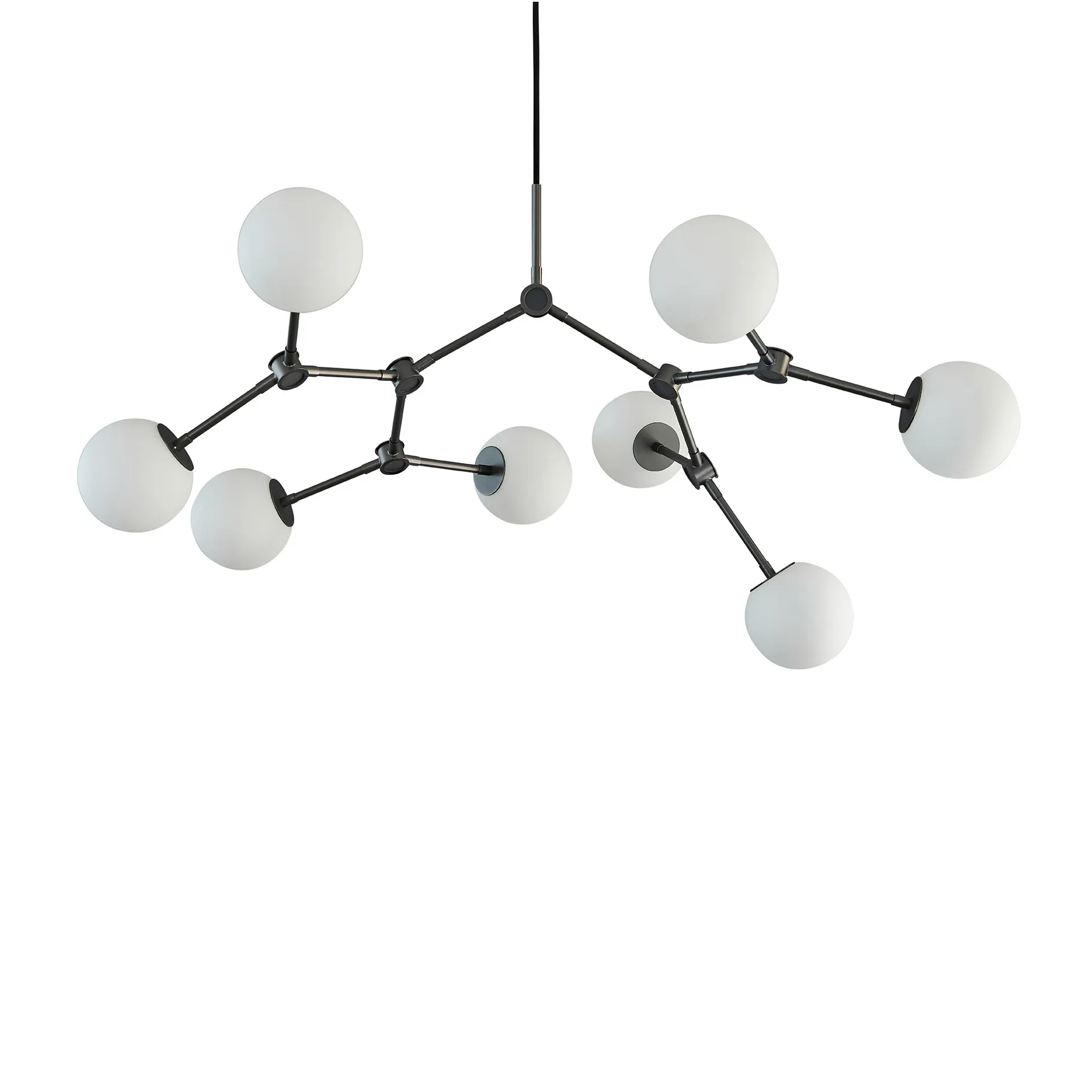 Lámpara de araña mini Drop Chandelier Bulp, Gris 101 Copenhagen