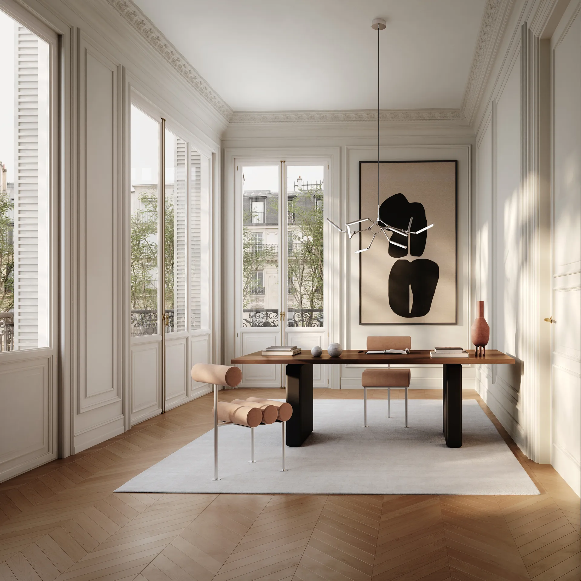 Lámpara de araña Stick chandelier , Cromado 101 Copenhagen