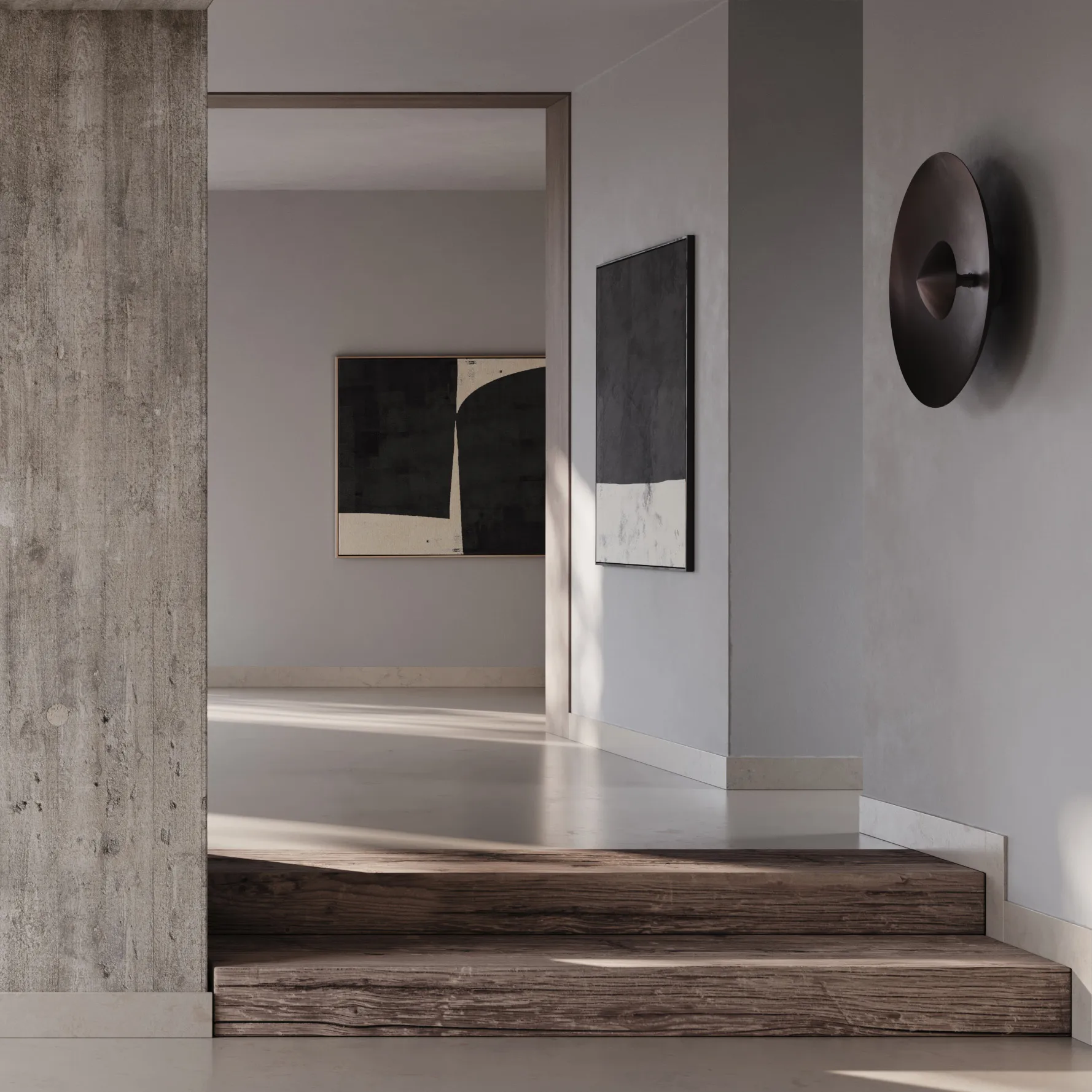 Lámpara de pared Dusk 50x50 cm, Burned Black 101 Copenhagen