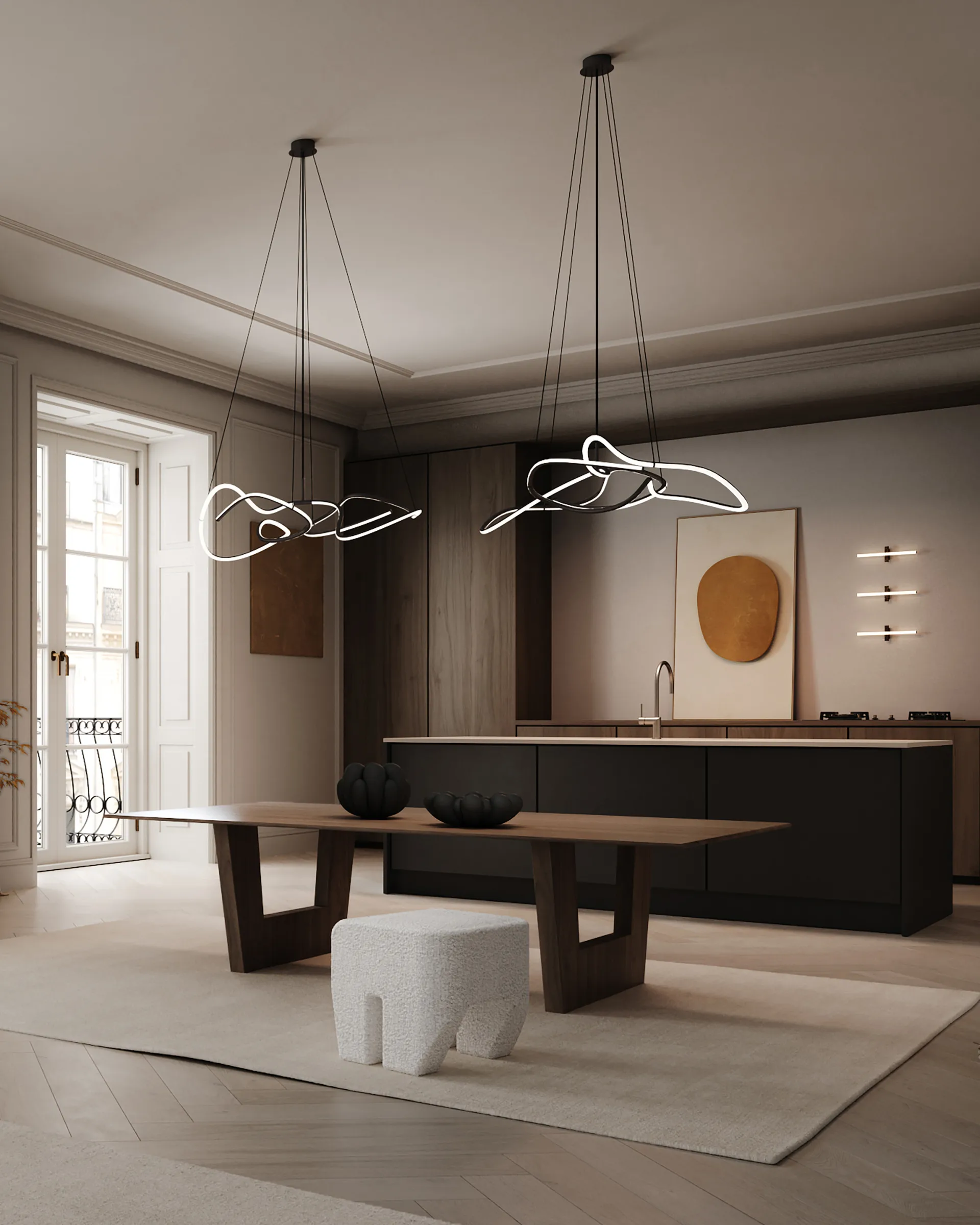 Lámpara de techo Ghost Chandelier mini, Negro quemado 101 Copenhagen