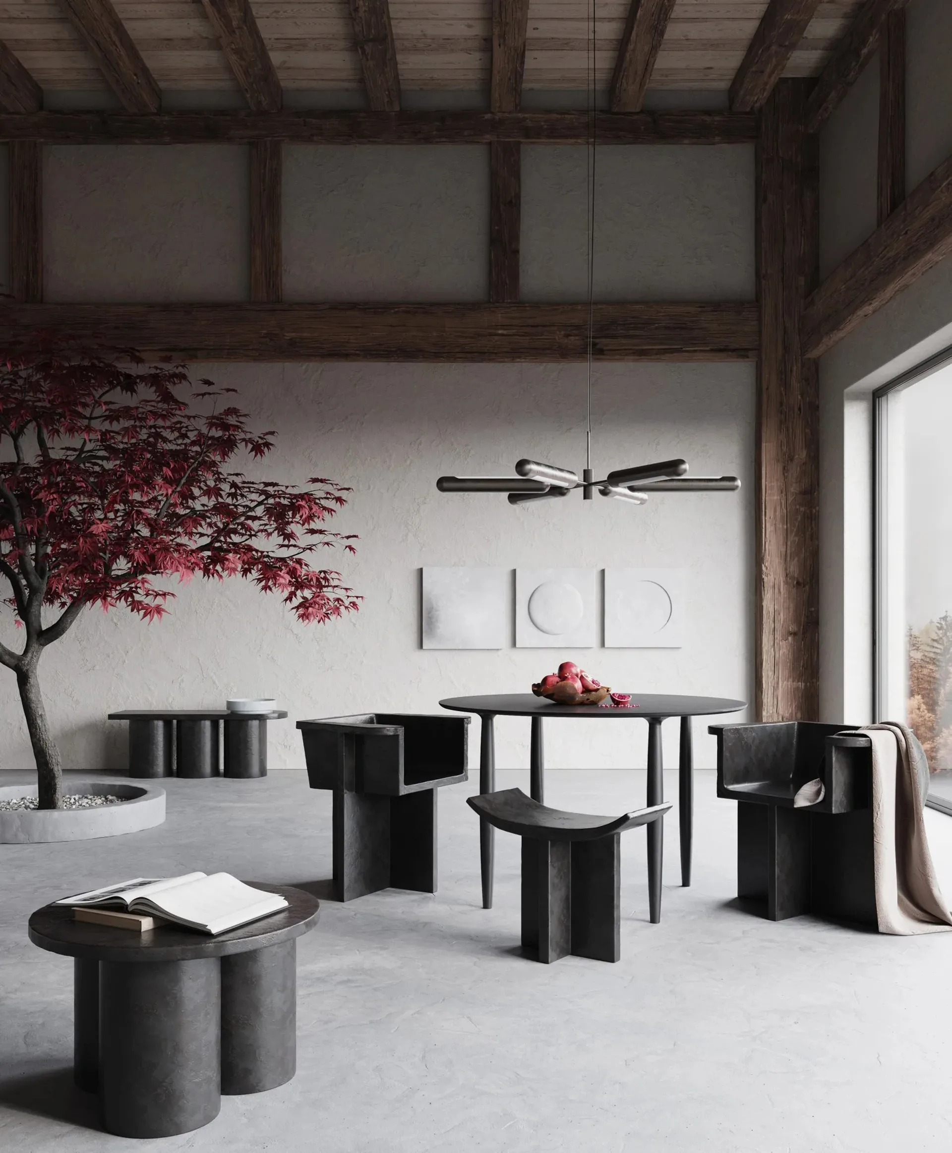 Mesa auxiliar Big Foot low Ø65 cm, coffee 101 Copenhagen