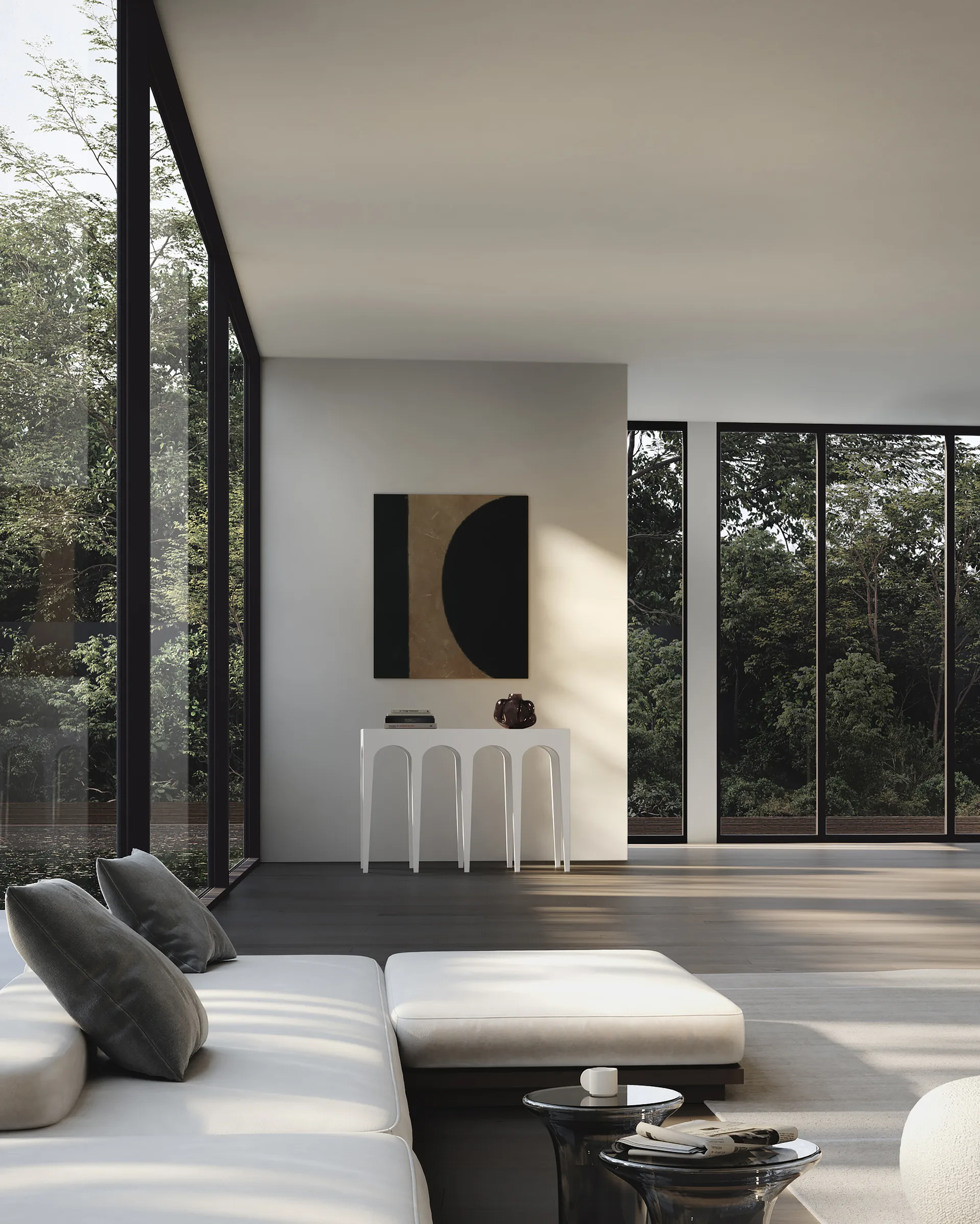 Mesa auxiliar Bow Console big 114x82 cm, Birch 101 Copenhagen