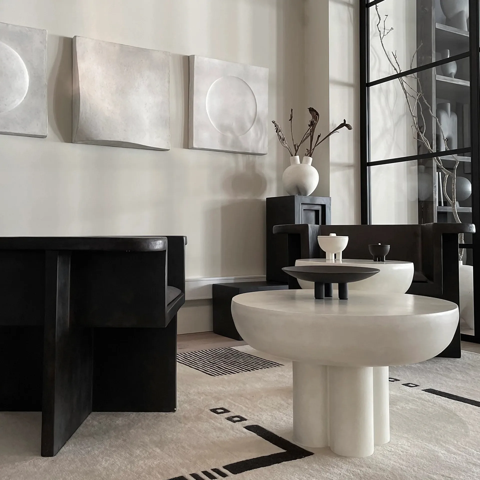 Mesa auxiliar Crown tall Ø45 cm, bone white 101 Copenhagen