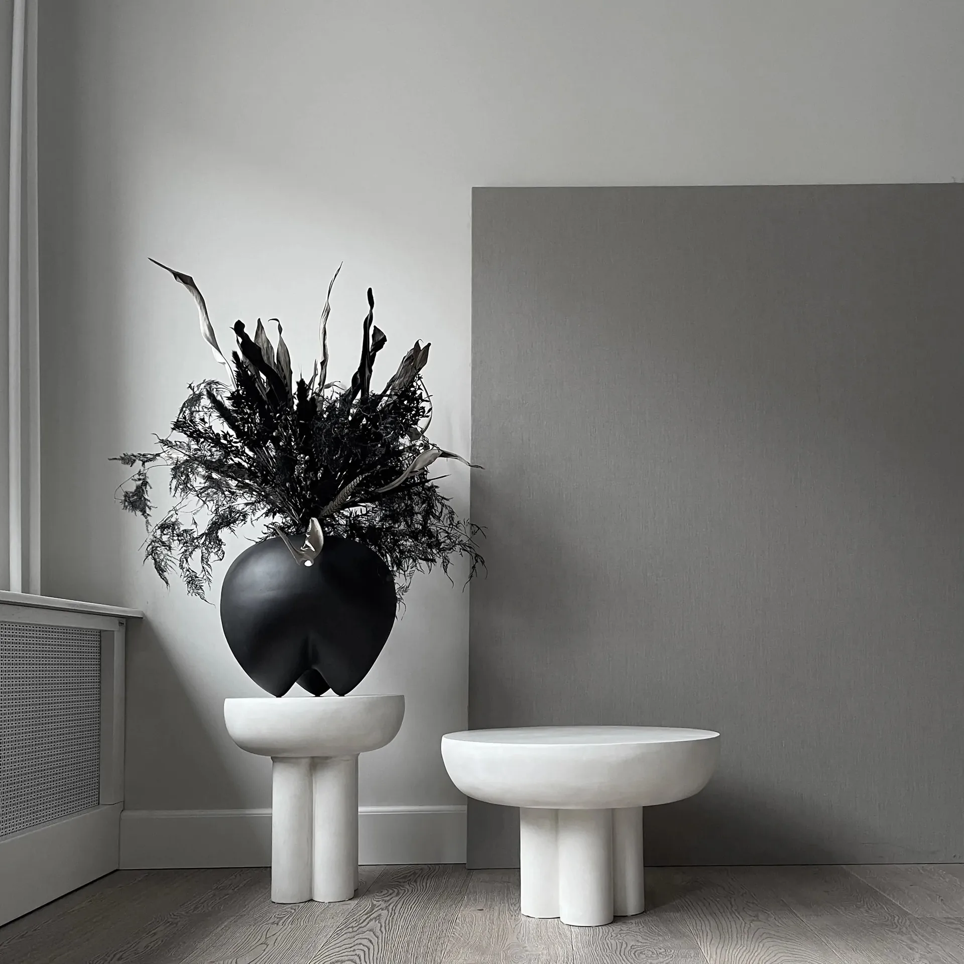 Mesa auxiliar Crown tall Ø45 cm, bone white 101 Copenhagen