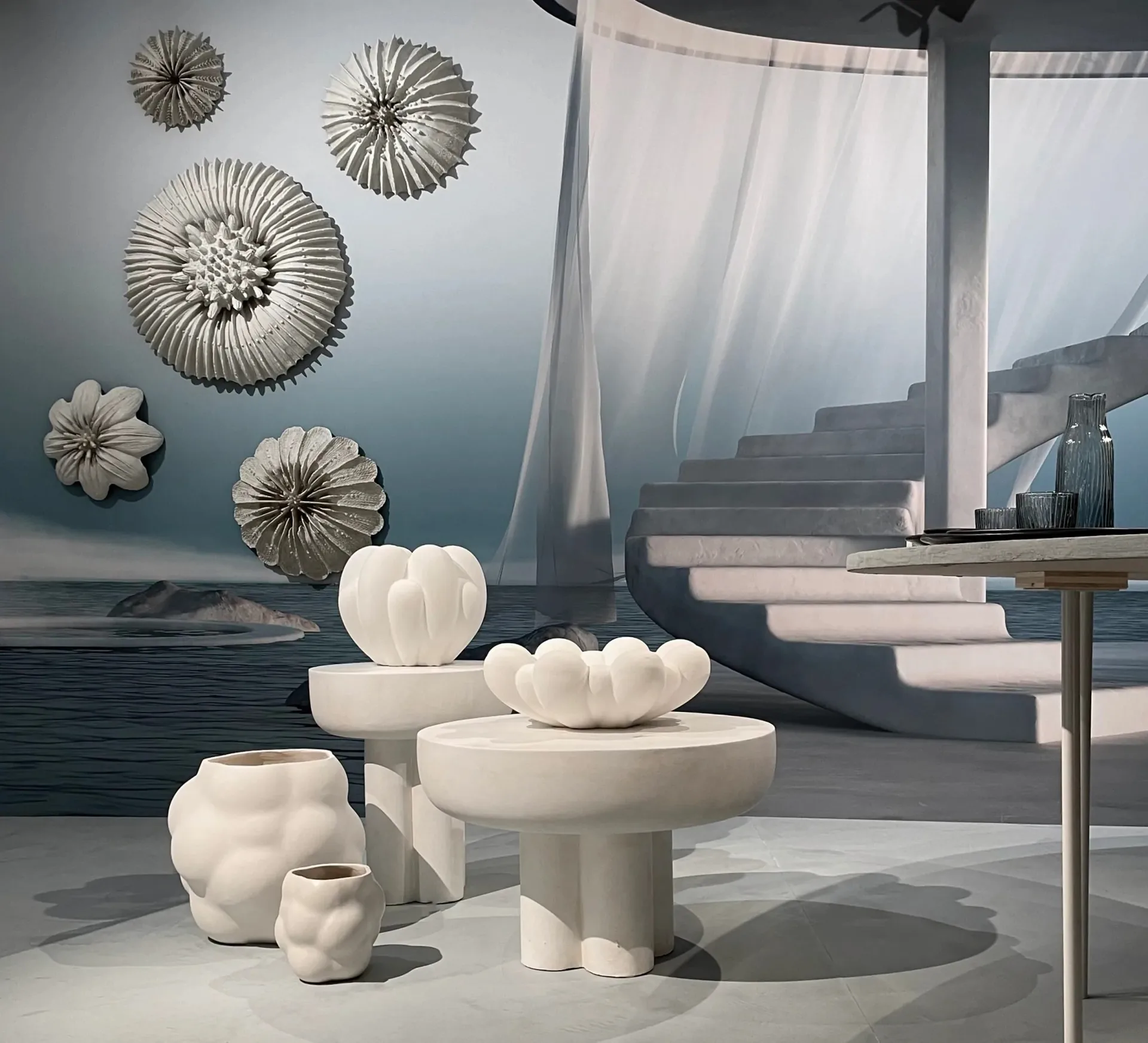 Mesa auxiliar Crown tall Ø45 cm, bone white 101 Copenhagen