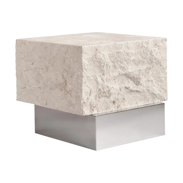 Mesa auxiliar Temple low 42x40 cm - Chrome-limestone - 101 Copenhagen