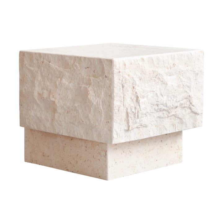 Mesa auxiliar Temple low 42x40 cm, Chrome-limestone 101 Copenhagen
