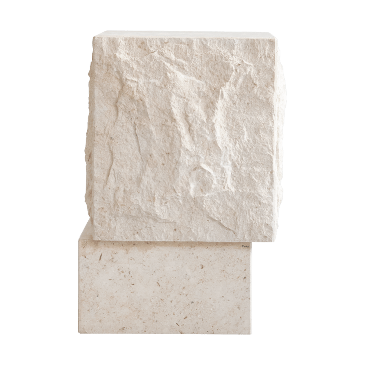 Mesa auxiliar Temple tall 50x33 cm, Chrome-limestone 101 Copenhagen