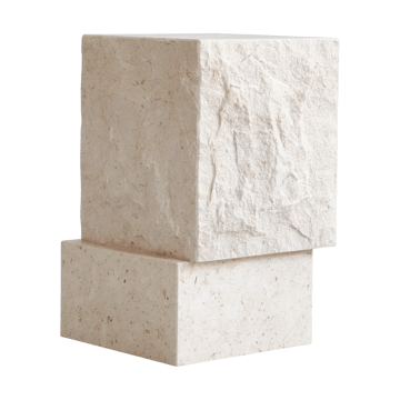 Mesa auxiliar Temple tall 50x33 cm - Chrome-limestone - 101 Copenhagen