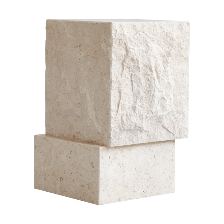 Mesa auxiliar Temple tall 50x33 cm, Chrome-limestone 101 Copenhagen