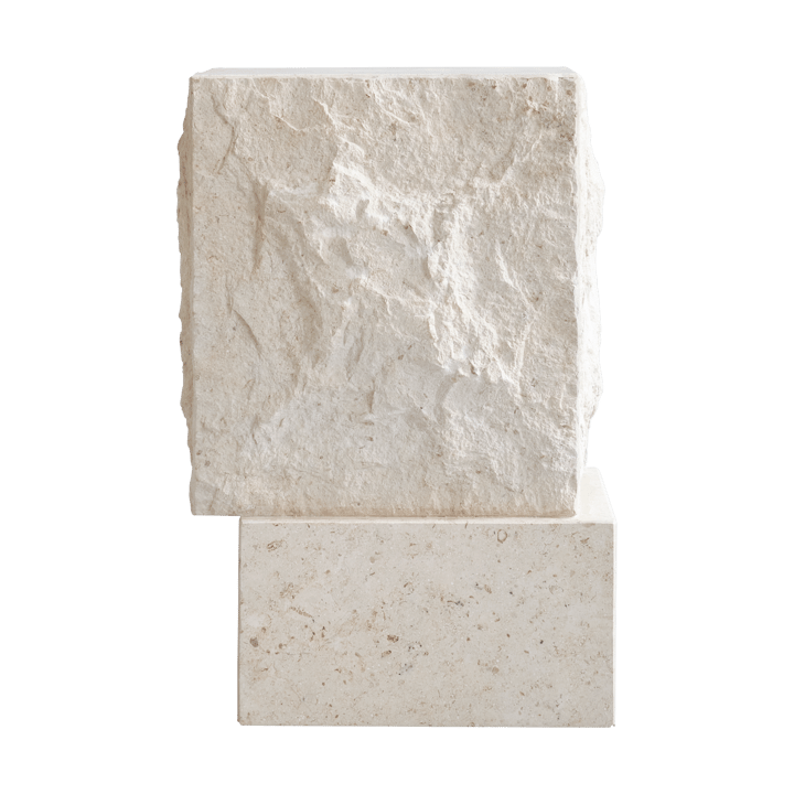 Mesa auxiliar Temple tall 50x33 cm, Chrome-limestone 101 Copenhagen