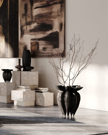 Mesa auxiliar Temple tall 50x33 cm - Chrome-limestone - 101 Copenhagen