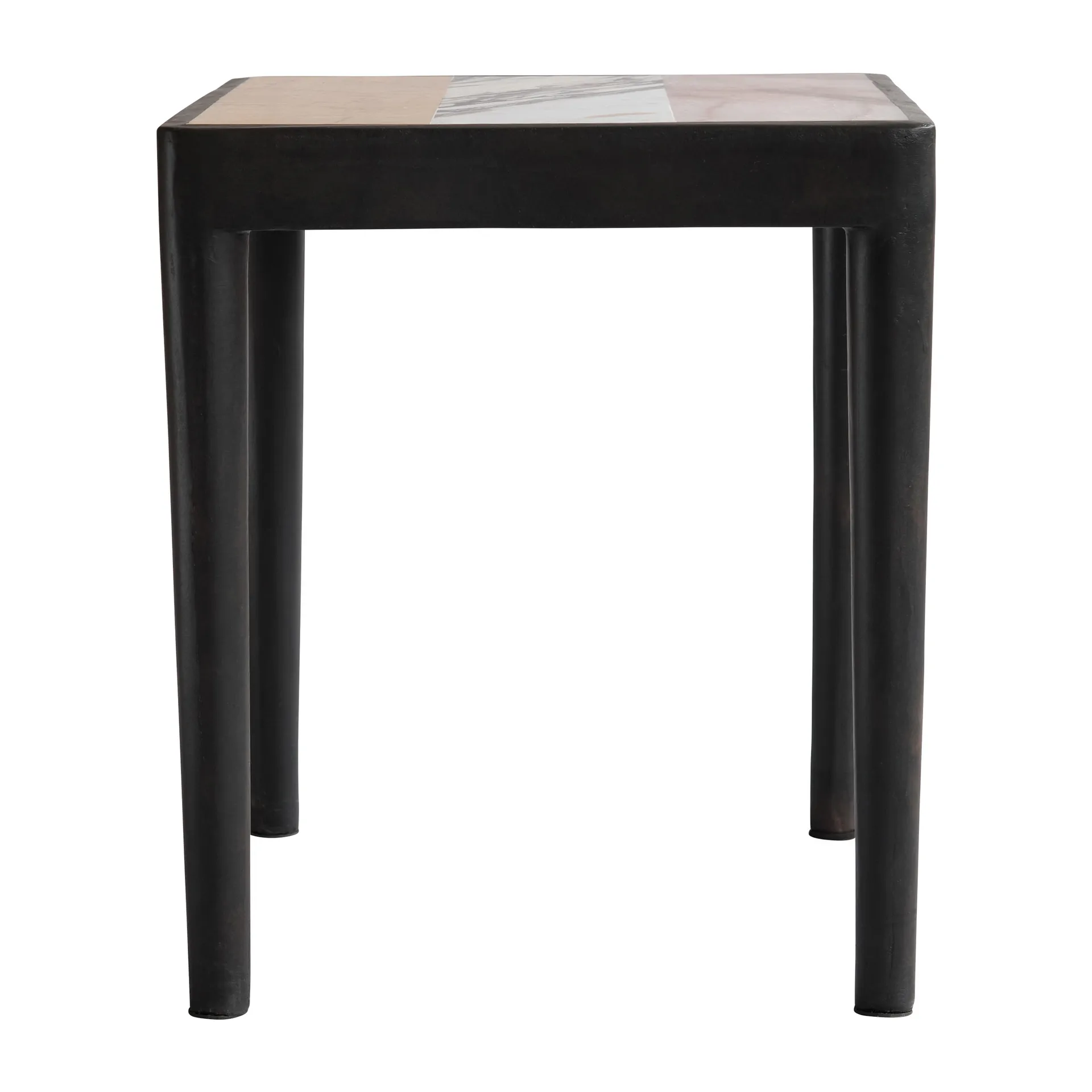 Mesa Tairu 38x38 cm striped, peach-Calacatta-Yellow 101 Copenhagen