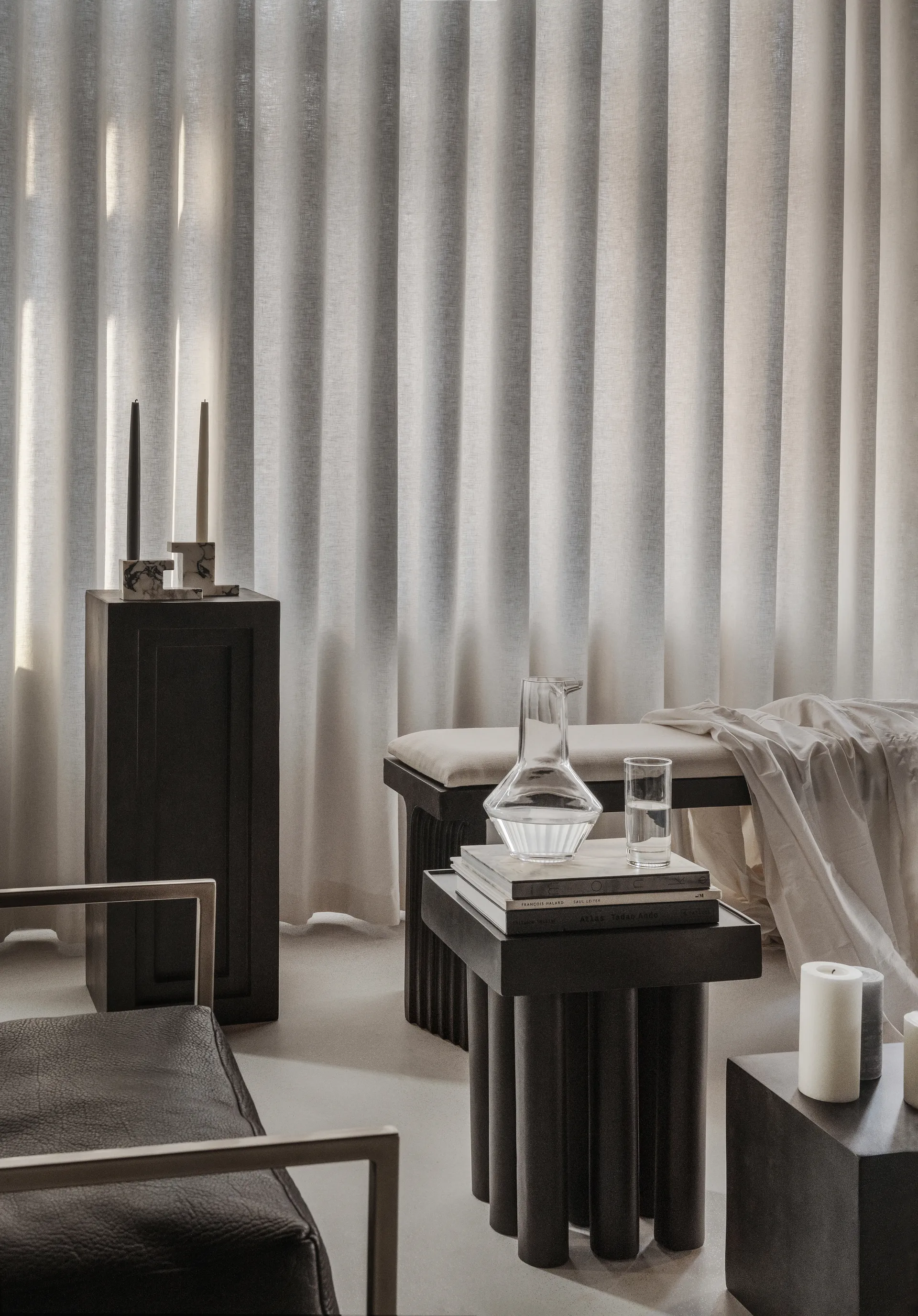 Portavelas bajo Brick 7,5x14 cm, Calacatta 101 Copenhagen