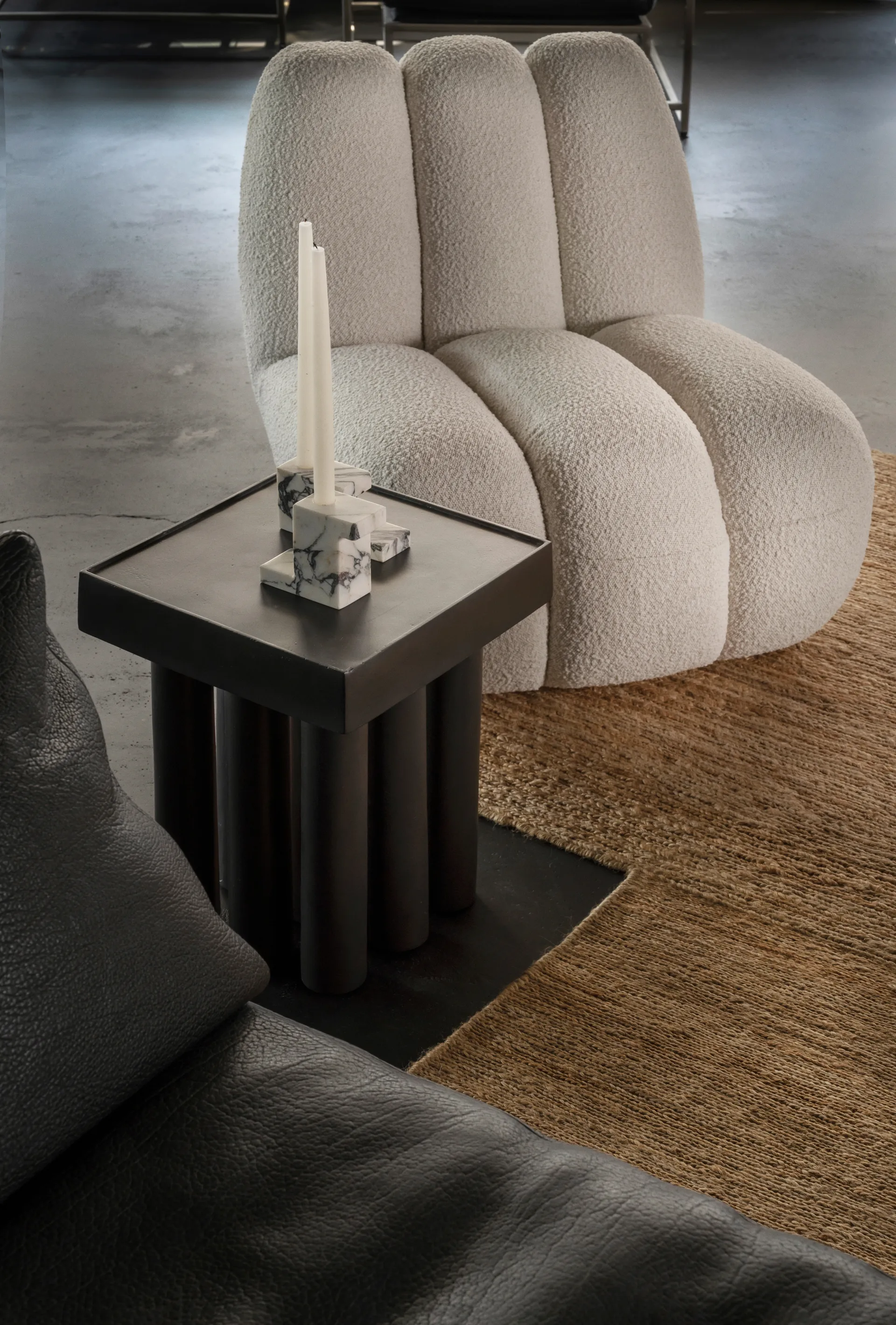 Portavelas bajo Brick 7,5x14 cm, Calacatta 101 Copenhagen