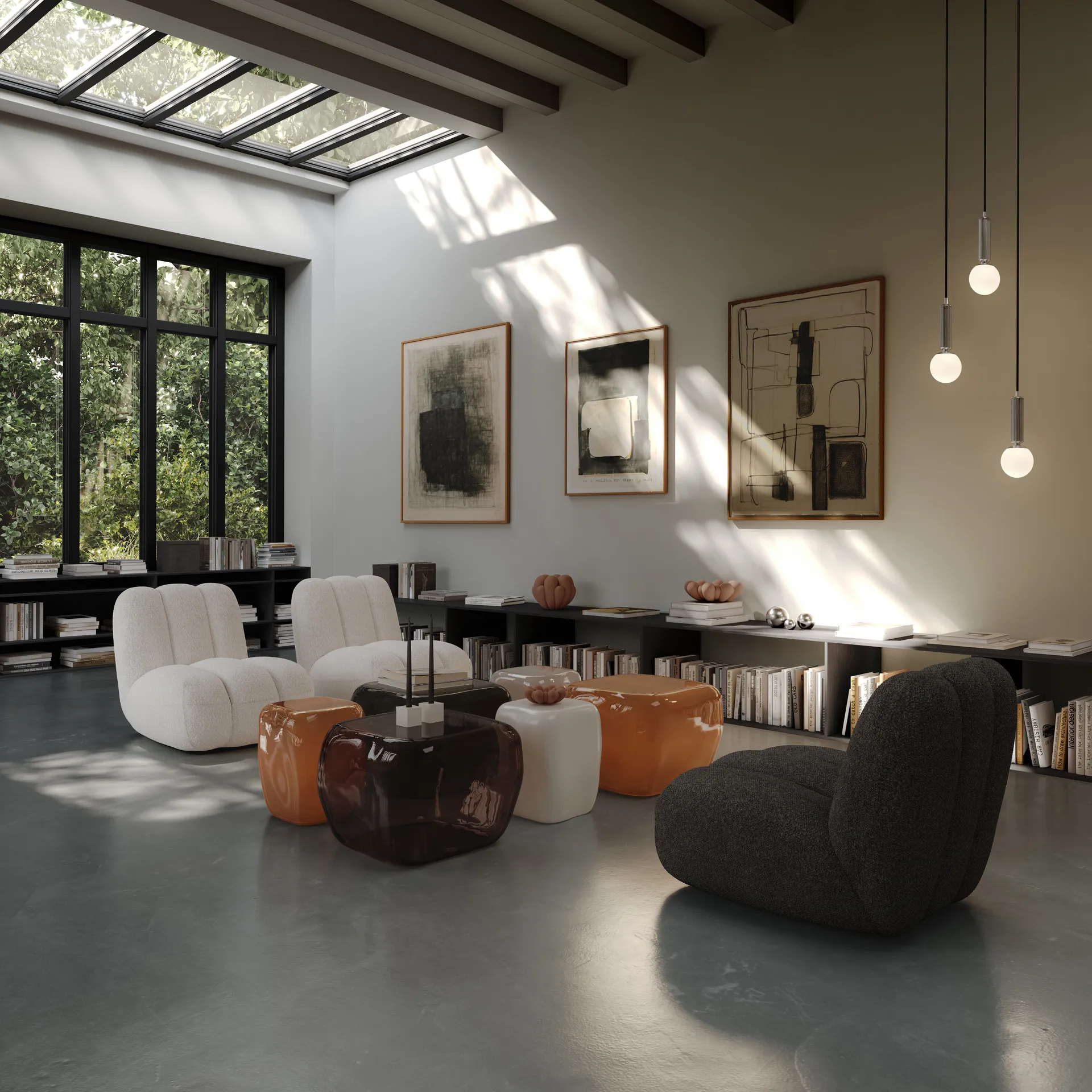 Portavelas Cube, 2-pack, High Glaze Birch 101 Copenhagen