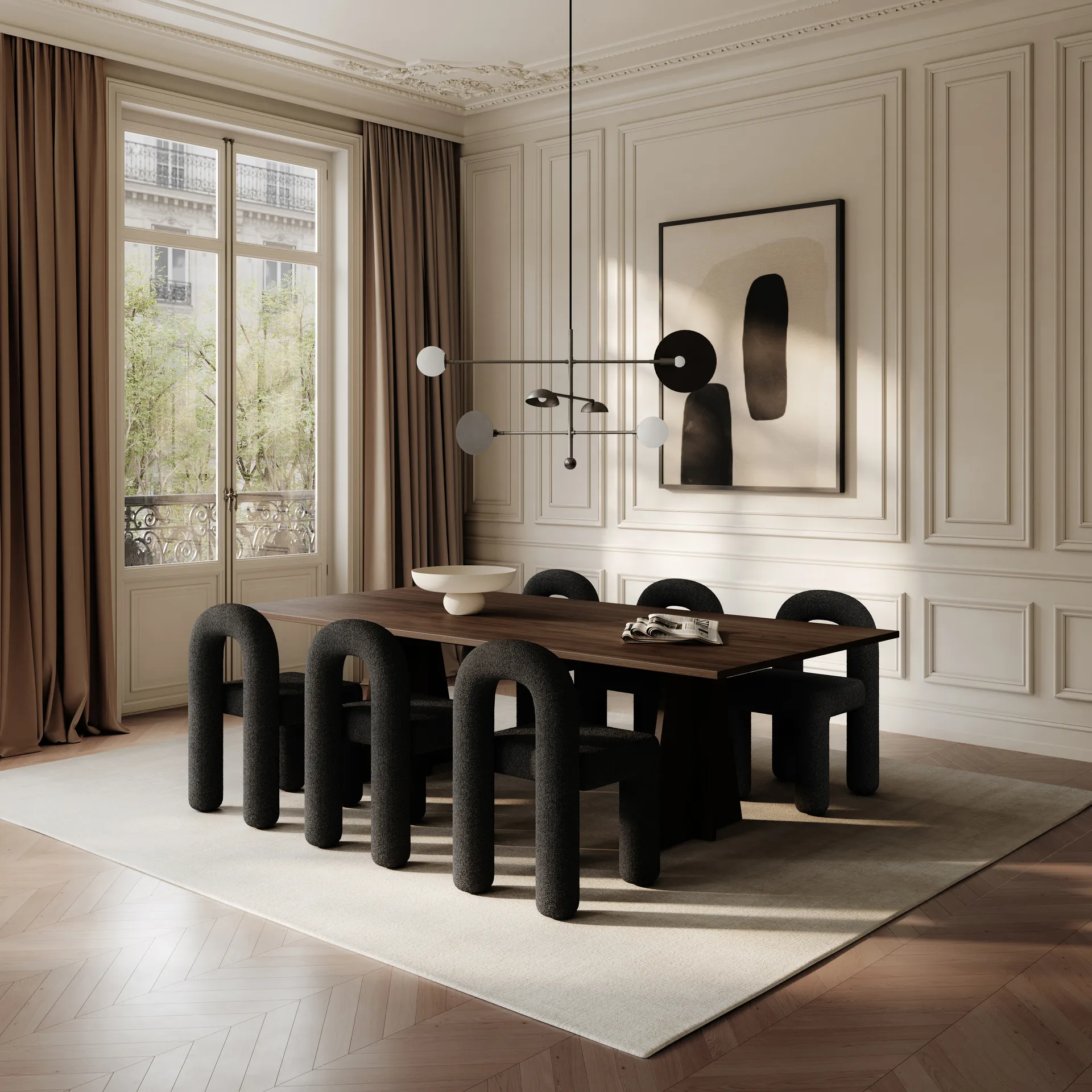 Silla de comedor Daiku, Deep taupe 101 Copenhagen