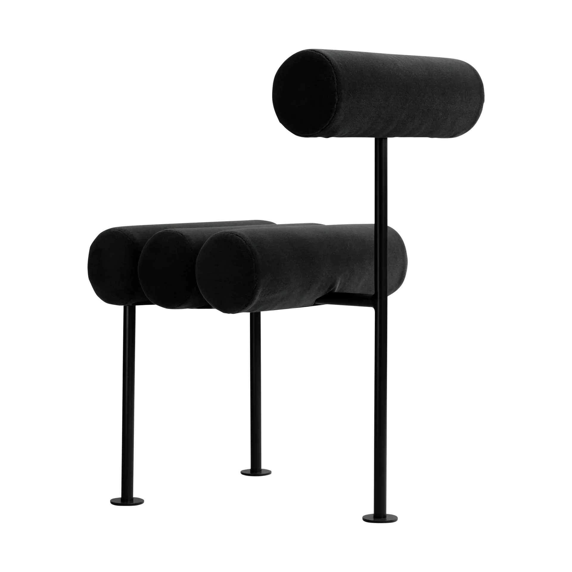 Silla de comedor Hiro, Black frame-peat 101 Copenhagen