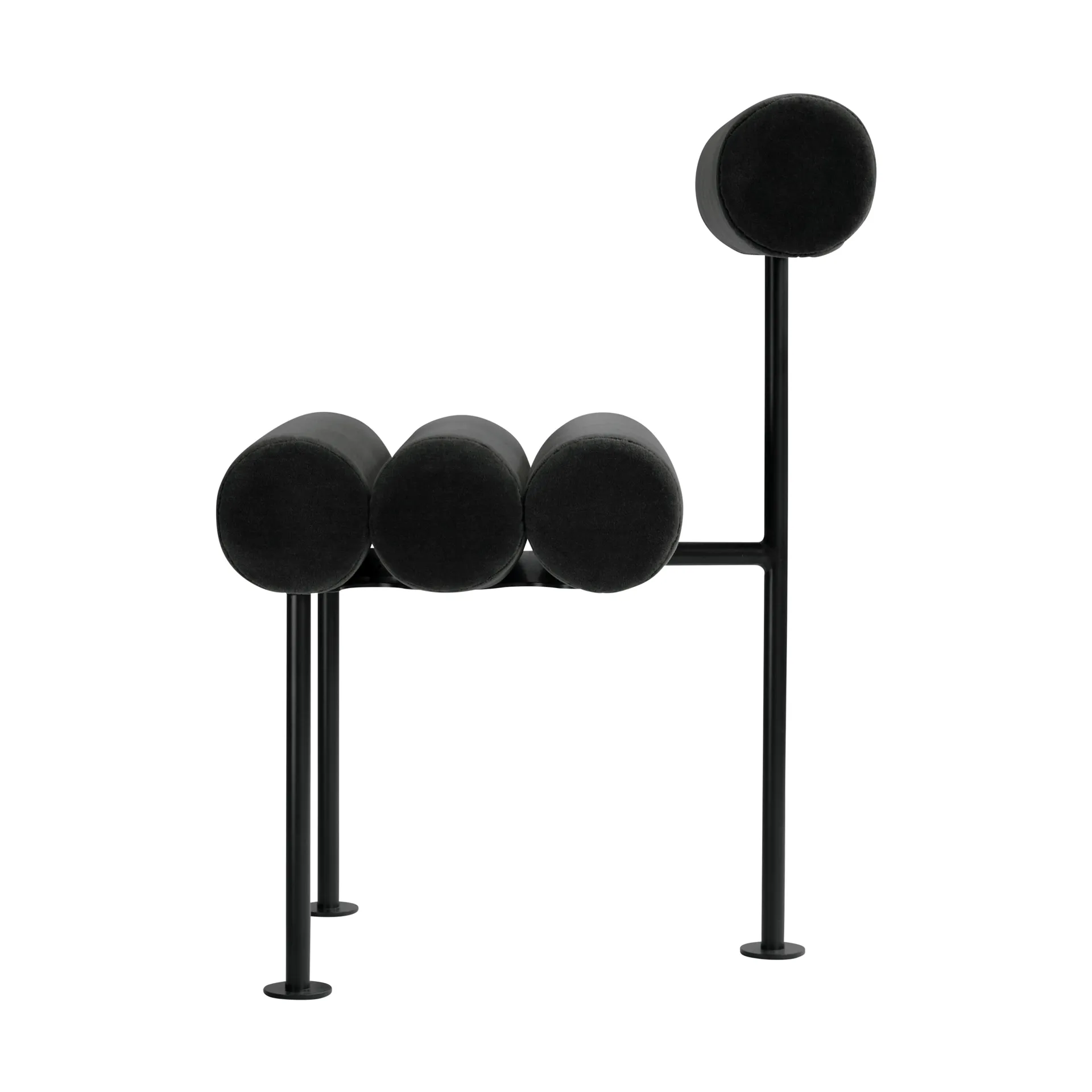 Silla de comedor Hiro, Black frame-peat 101 Copenhagen