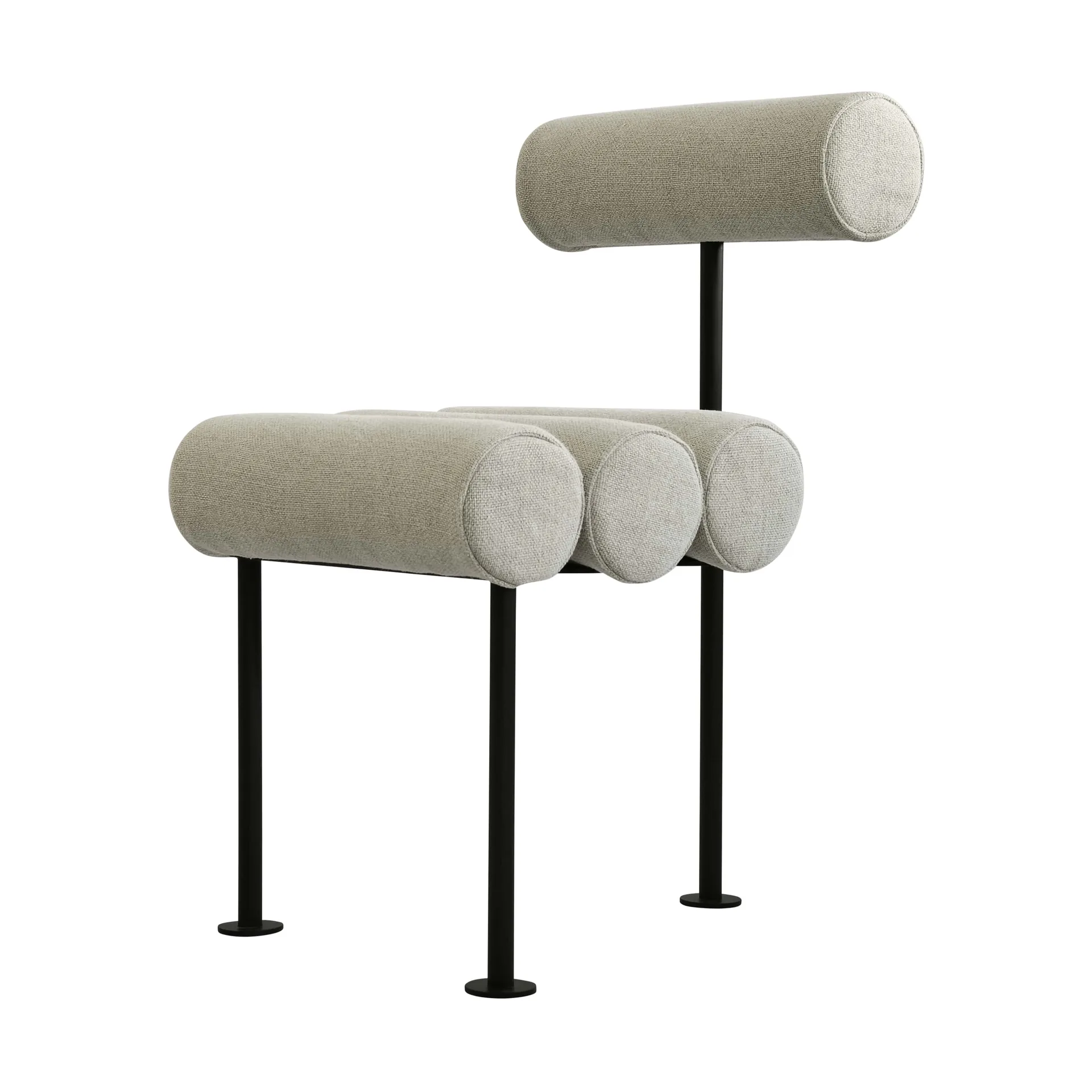 Silla de comedor Hiro, Black frame-Sand 101 Copenhagen