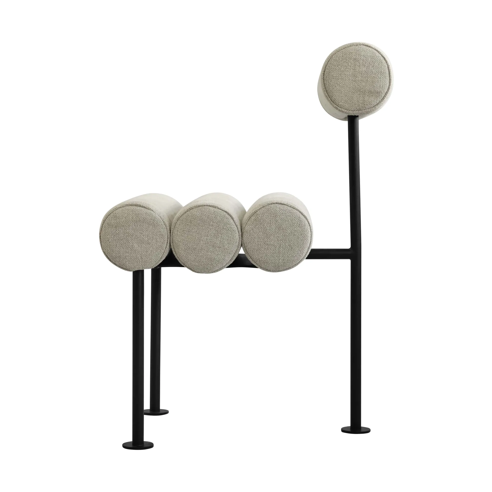 Silla de comedor Hiro, Black frame-Sand 101 Copenhagen