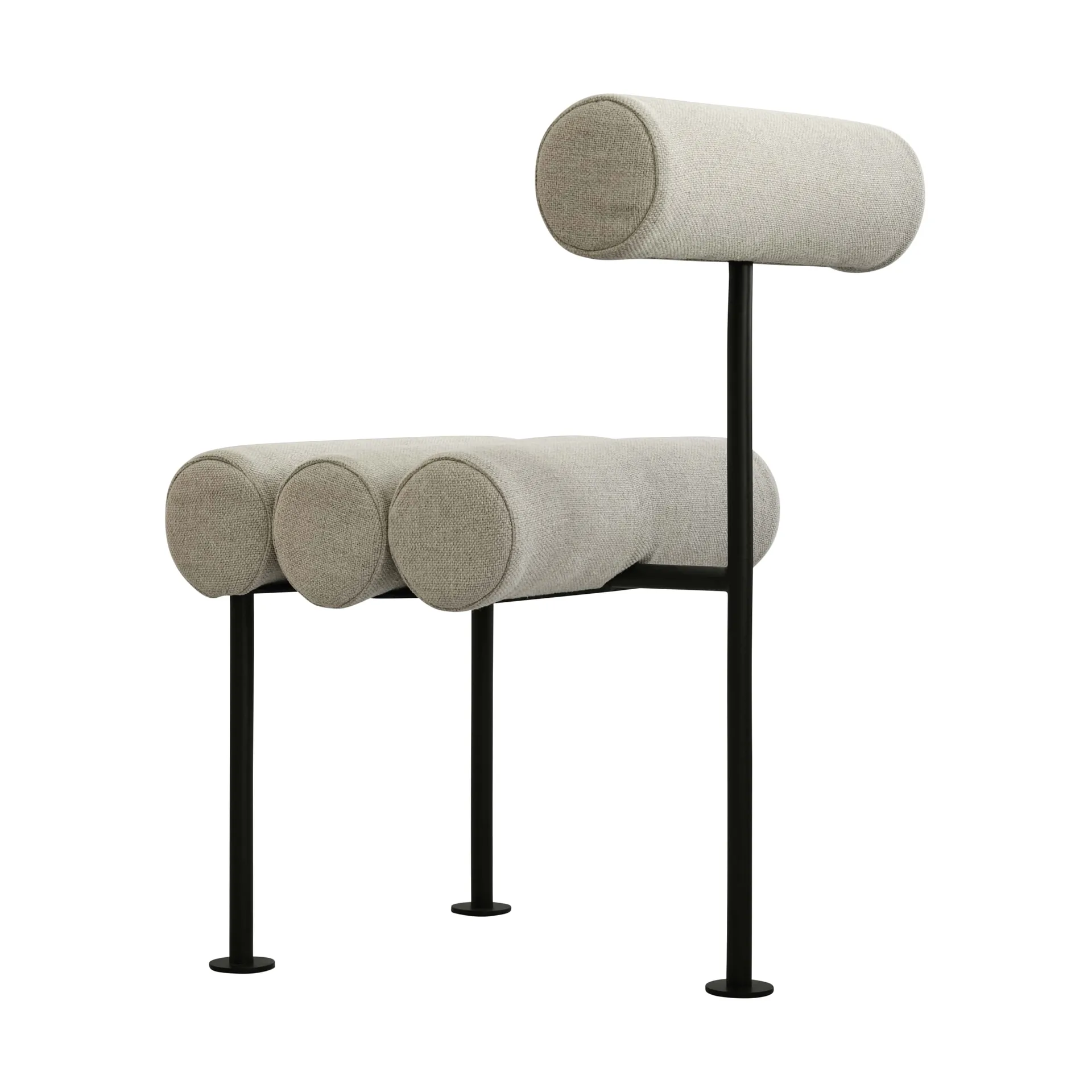 Silla de comedor Hiro, Black frame-Sand 101 Copenhagen