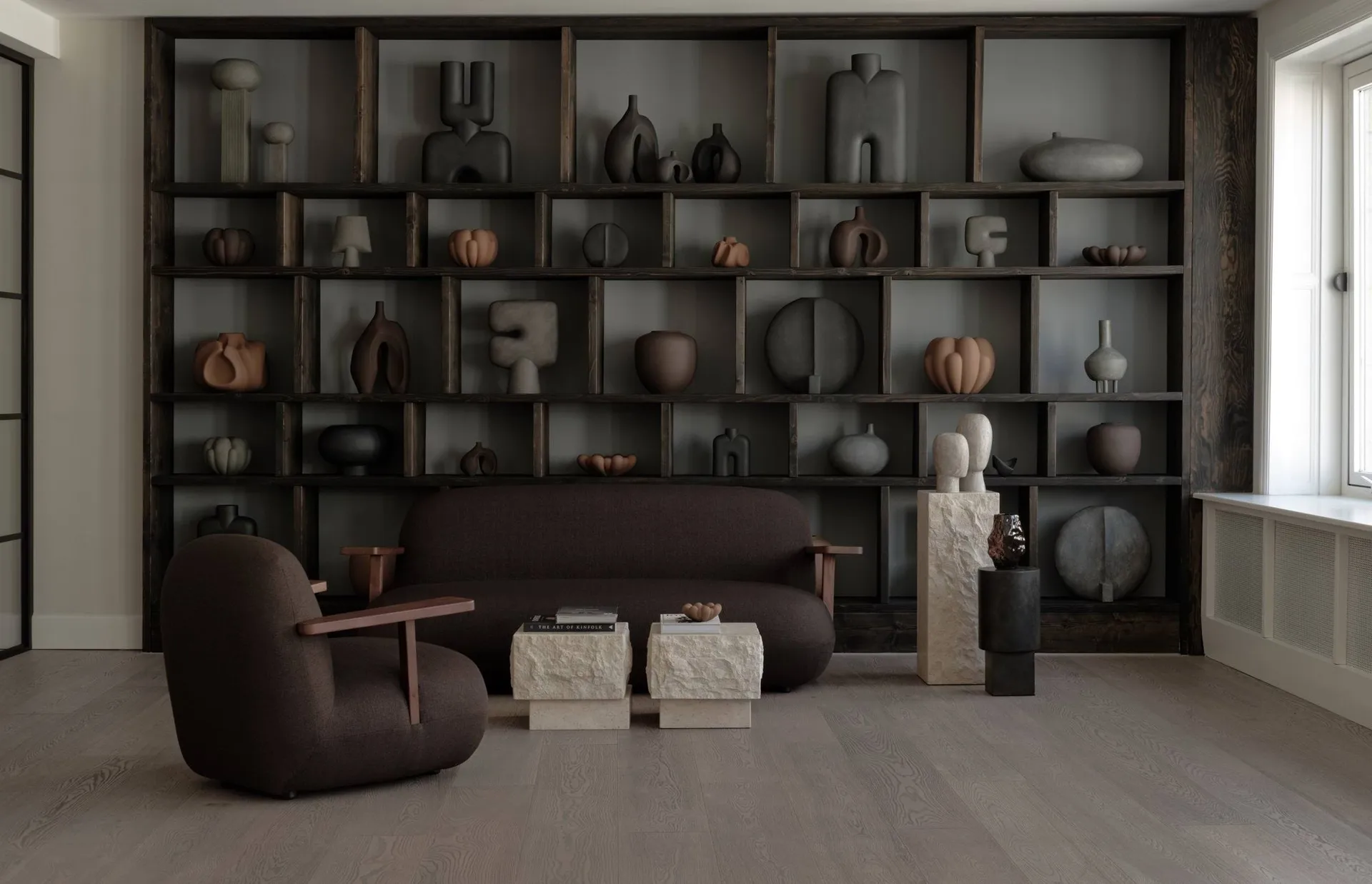 Sillón con reposabrazos Toe chair, Classic brown oak-dark brown 101 Copenhagen