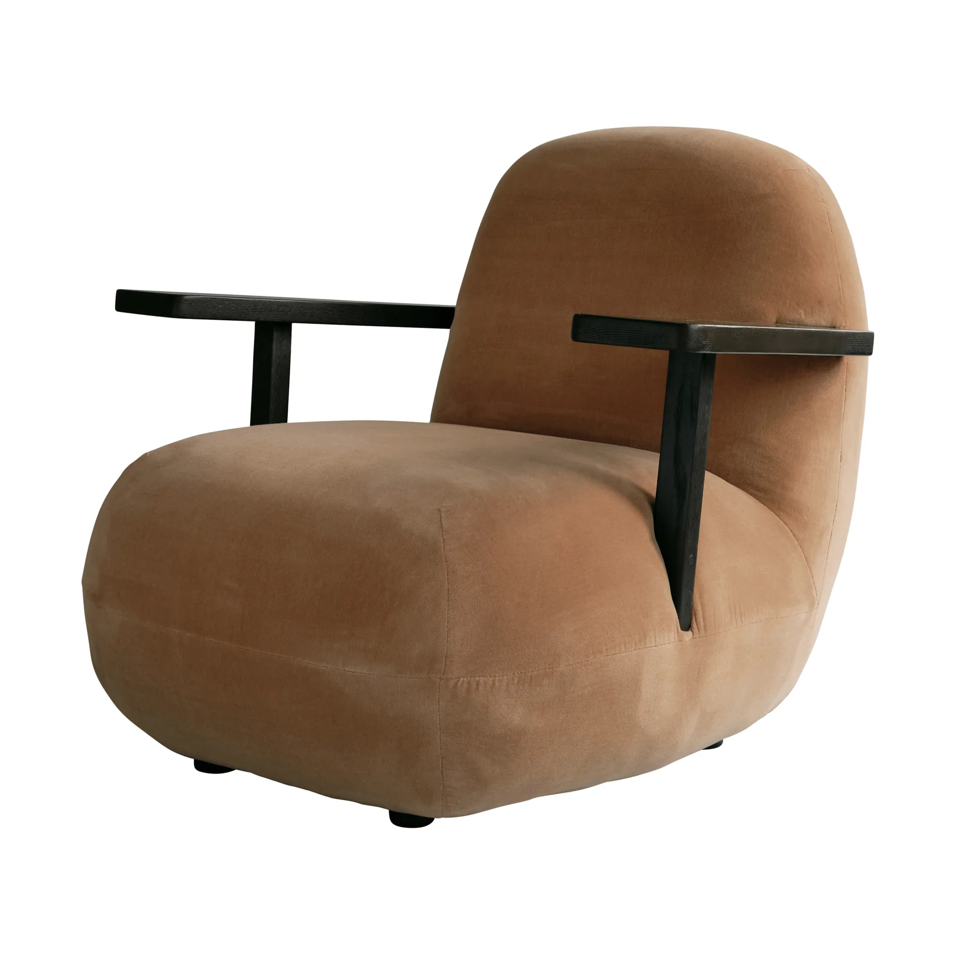 Sillón con reposabrazos Toe chair, Coffee black oak-desert 101 Copenhagen
