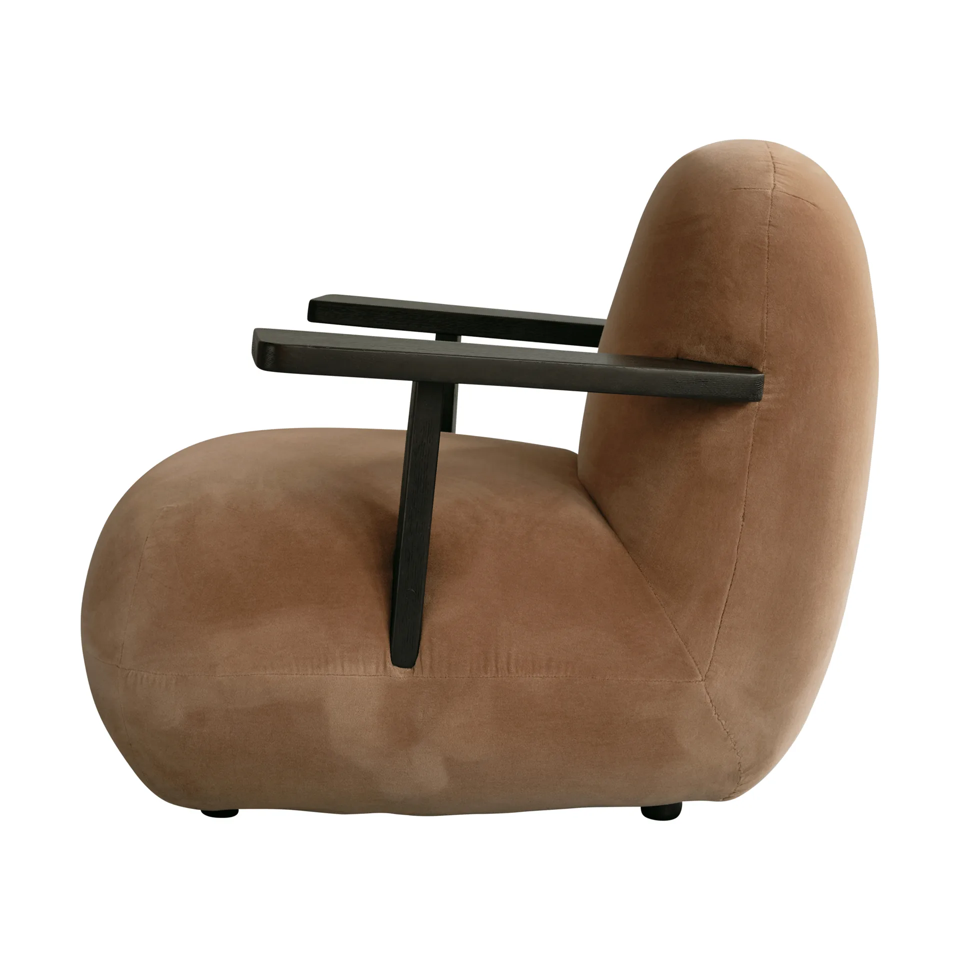 Sillón con reposabrazos Toe chair, Coffee black oak-desert 101 Copenhagen