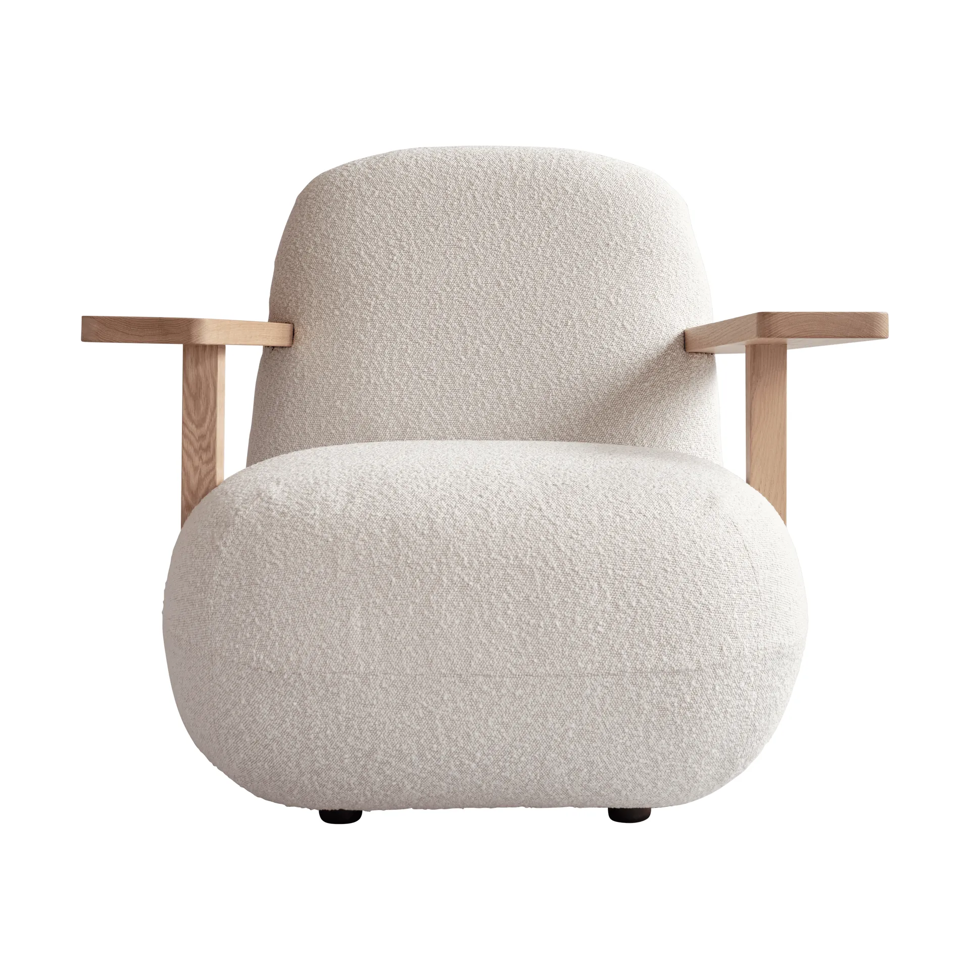 Sillón con reposabrazos Toe chair, Natural oak-off white 101 Copenhagen