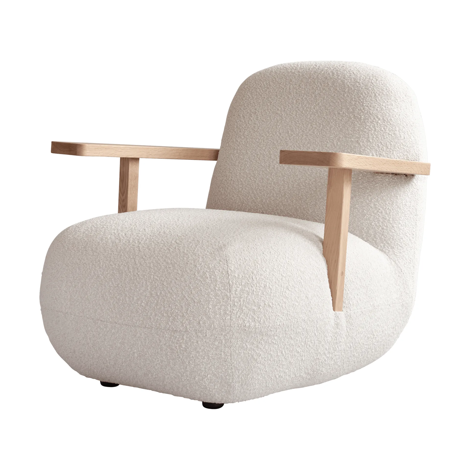 Sillón con reposabrazos Toe chair, Natural oak-off white 101 Copenhagen