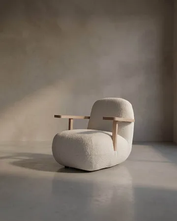 Sillón con reposabrazos Toe chair - Natural oak-off white - 101 Copenhagen