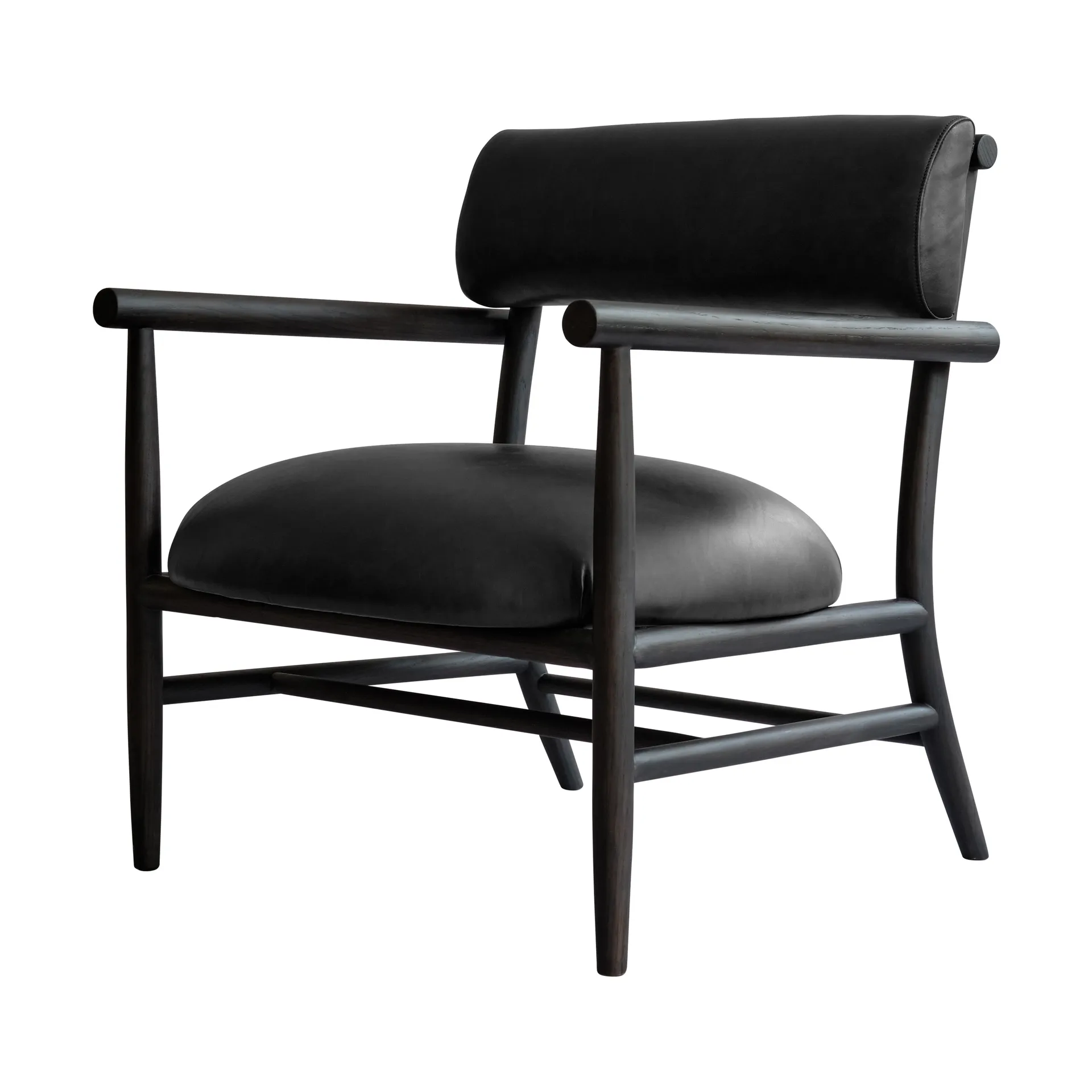 Sillón lounge Nama, Cuero anilina negro 101 Copenhagen