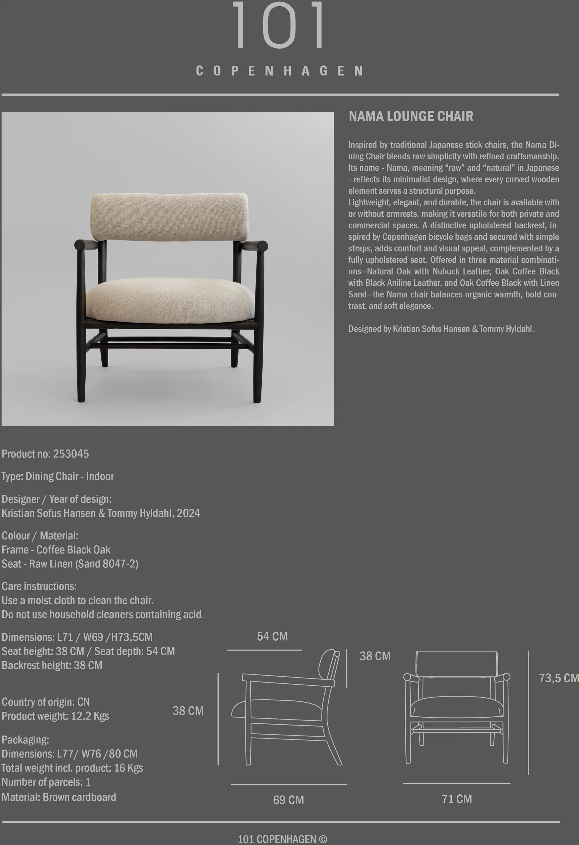 Sillón lounge Nama, Sand 101 Copenhagen