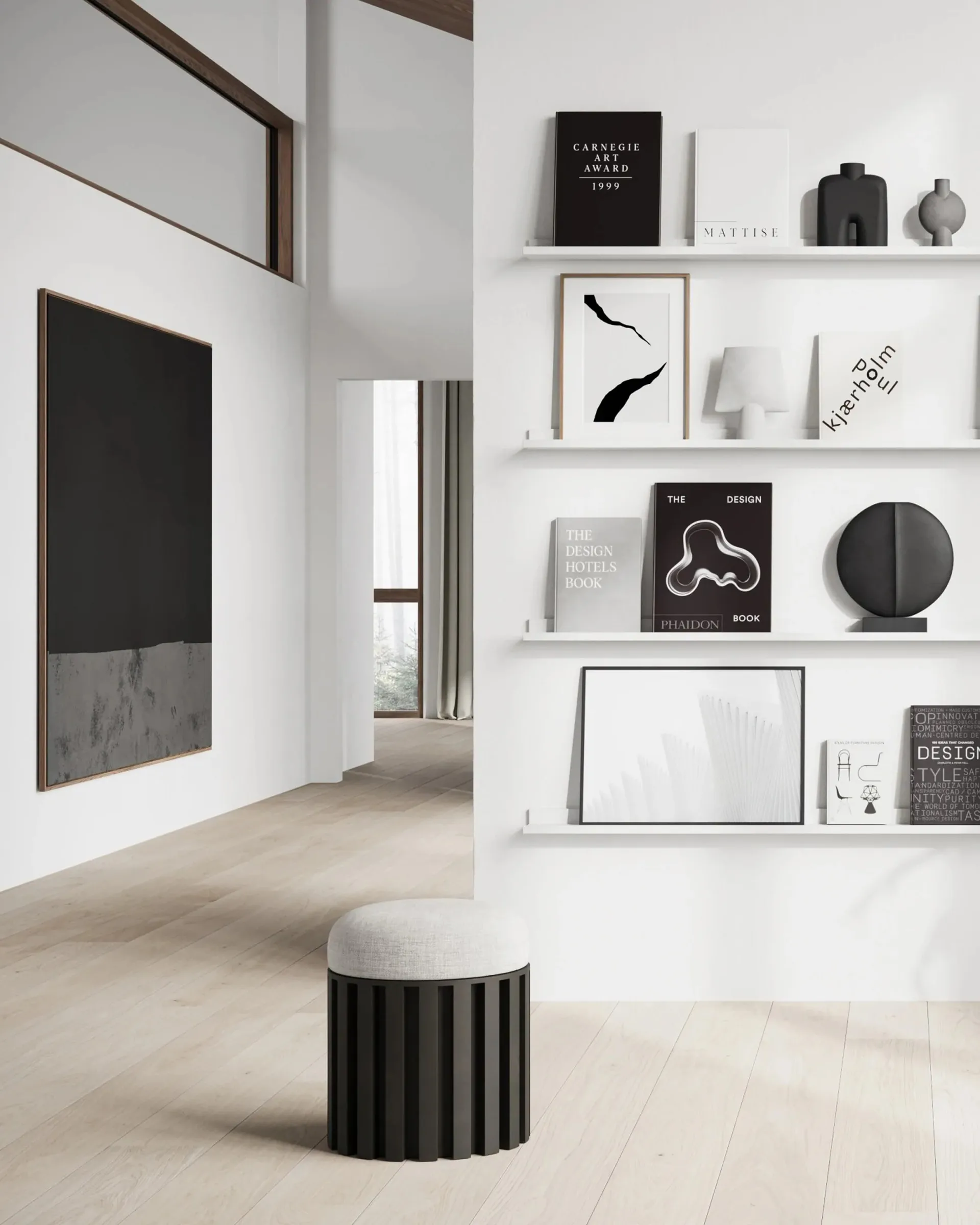 Tribu Taburete lino, coffee-white chalk 101 Copenhagen